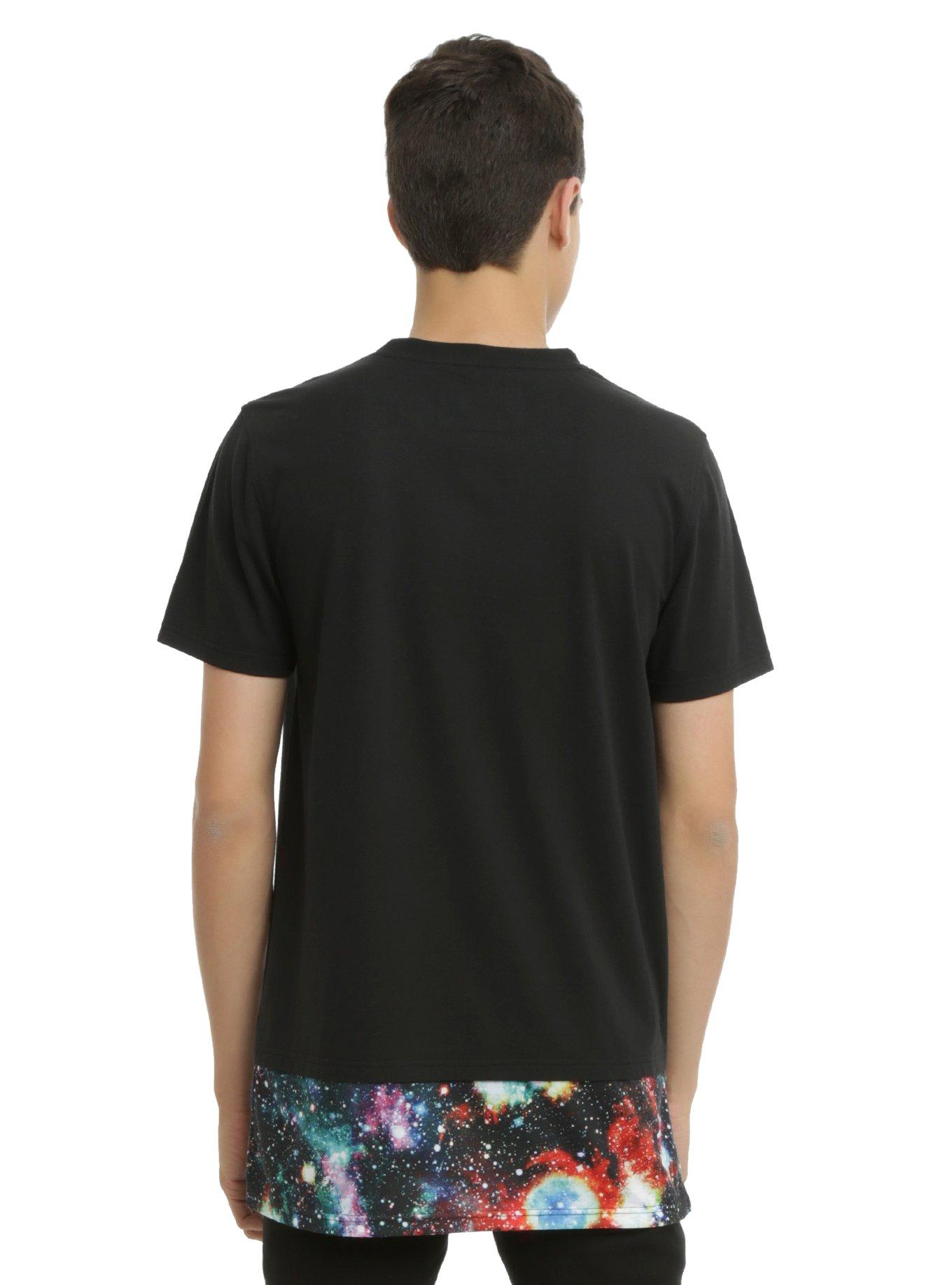 Brooklyn Cloth Galaxy Print Pieced Hem T-Shirt, , alternate