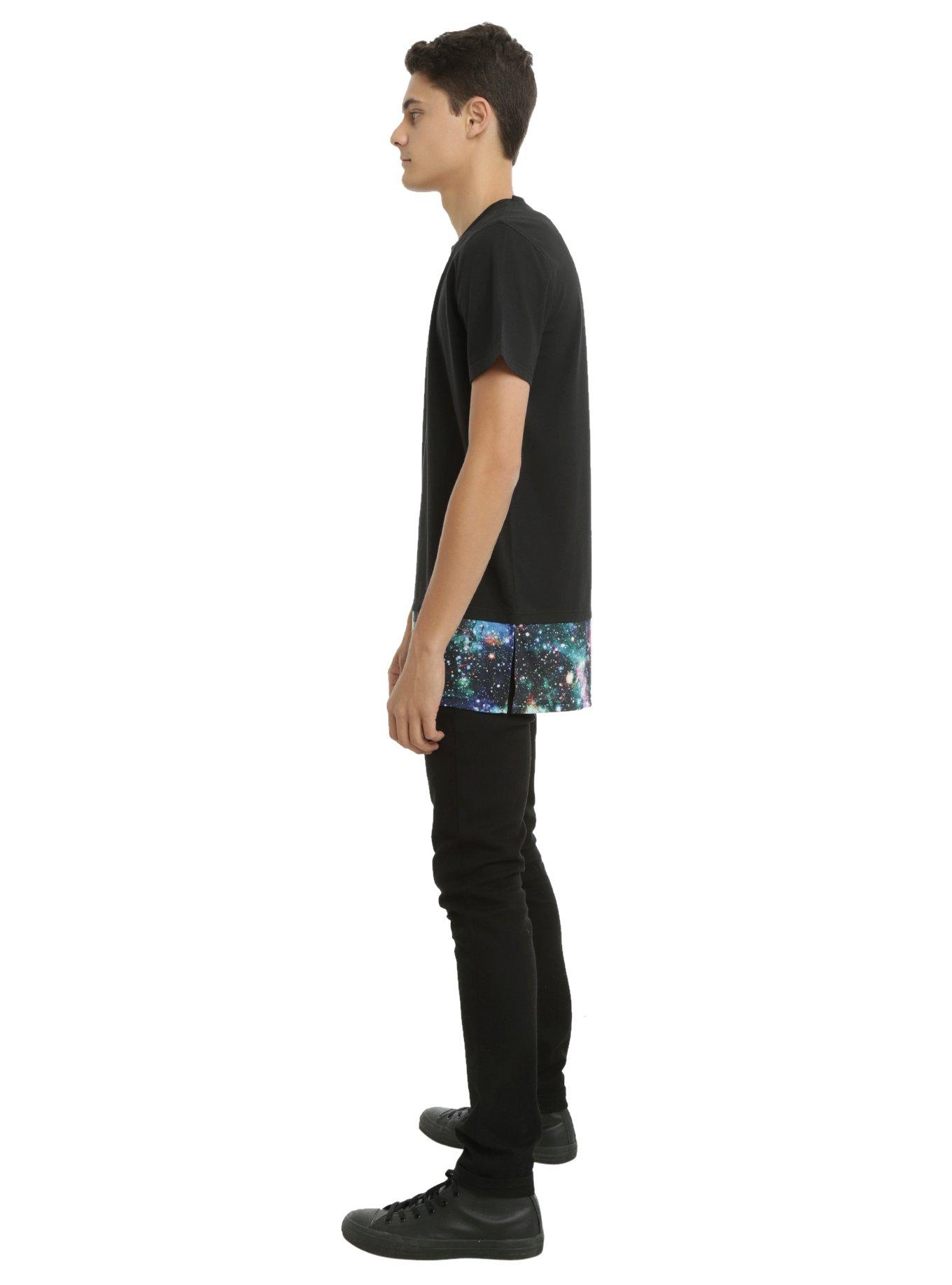 Brooklyn Cloth Galaxy Print Pieced Hem T-Shirt, , alternate