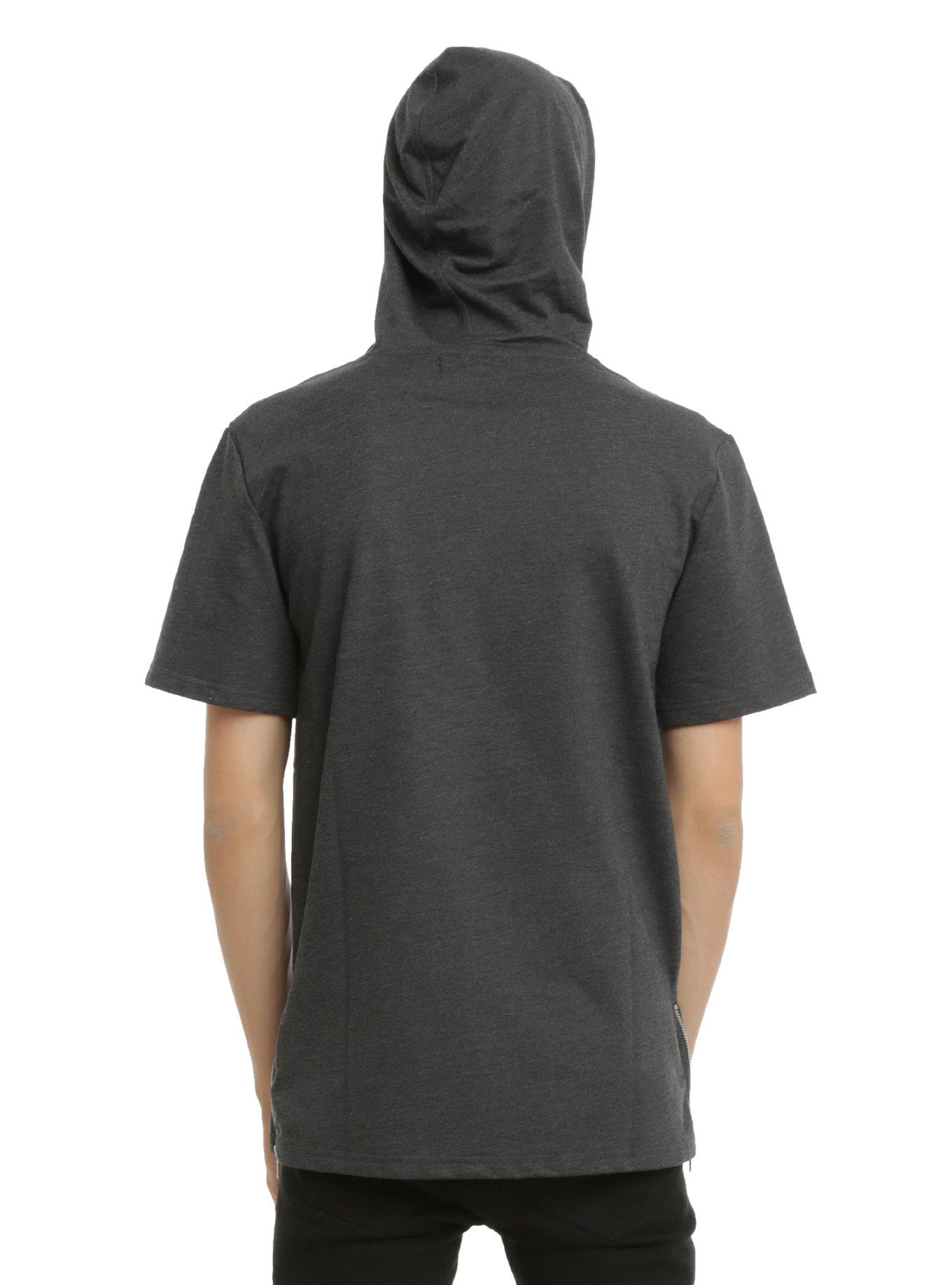 KDNK Charcoal Pullover Side Zipper Hoodie, , alternate