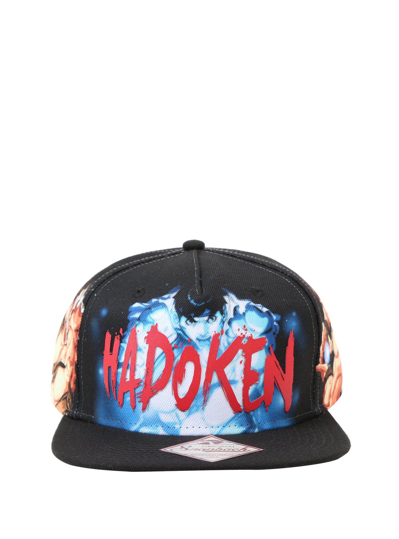 Street Fighter Ryu Sonic Weld Hadoken Sublimation Snapback Hat, , alternate