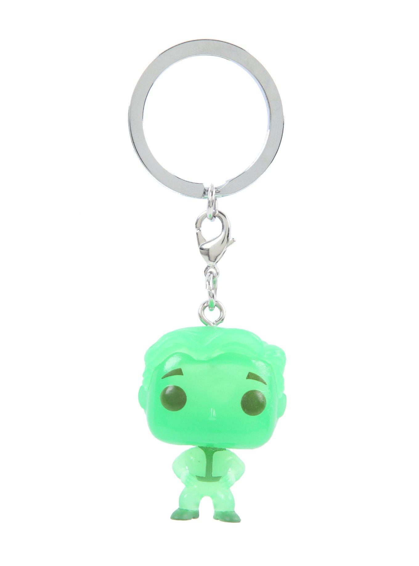Funko Fallout Pocket Pop! Vault Boy Green Glow-In-The-Dark Key Chain Hot Topic Exclusive, , alternate