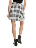 Black & White Plaid Button Skirt, , alternate