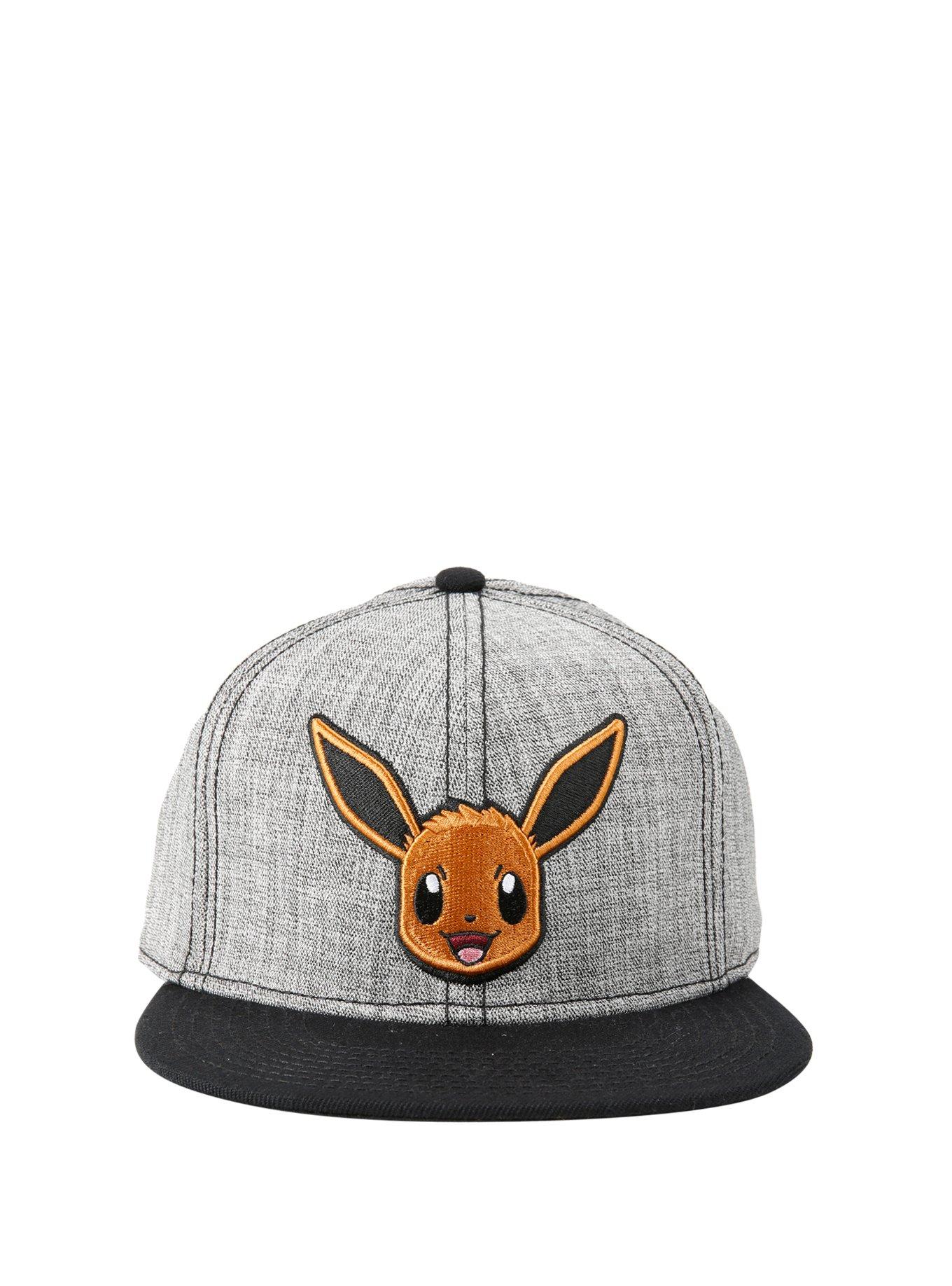 Pokemon Eevee Grey Snapback Hat, , alternate