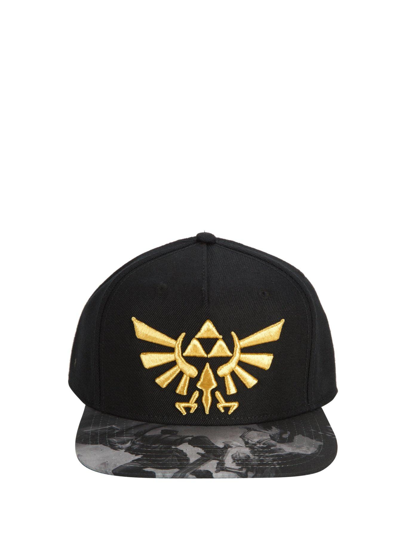 The Legend Of Zelda Triforce Logo Sublimation Bill Snapback Hat, , alternate