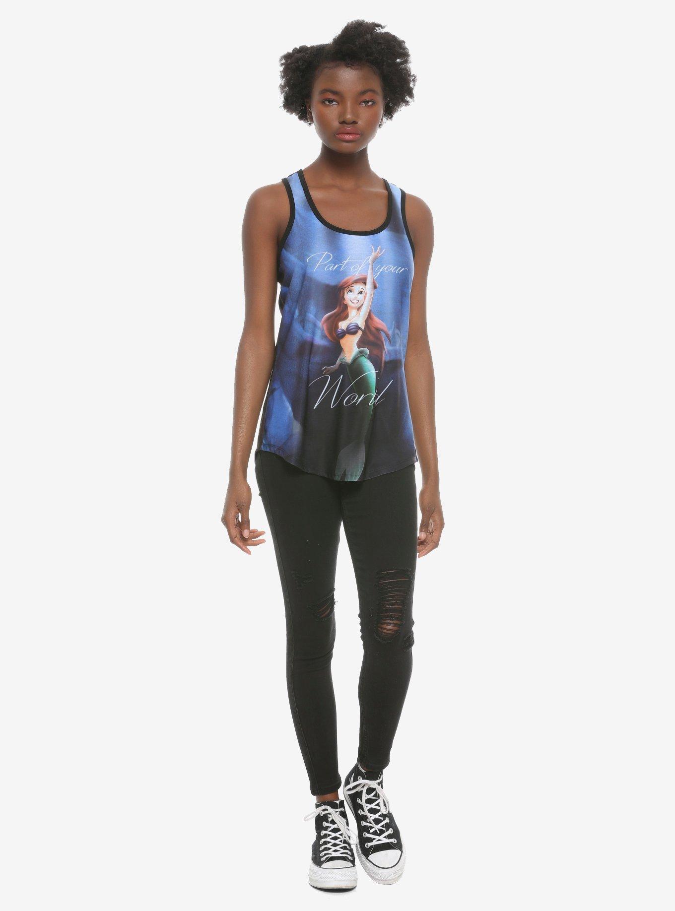 Disney The Little Mermaid Ariel & Ursula Sublimation Girls Tank Top, BLACK, alternate