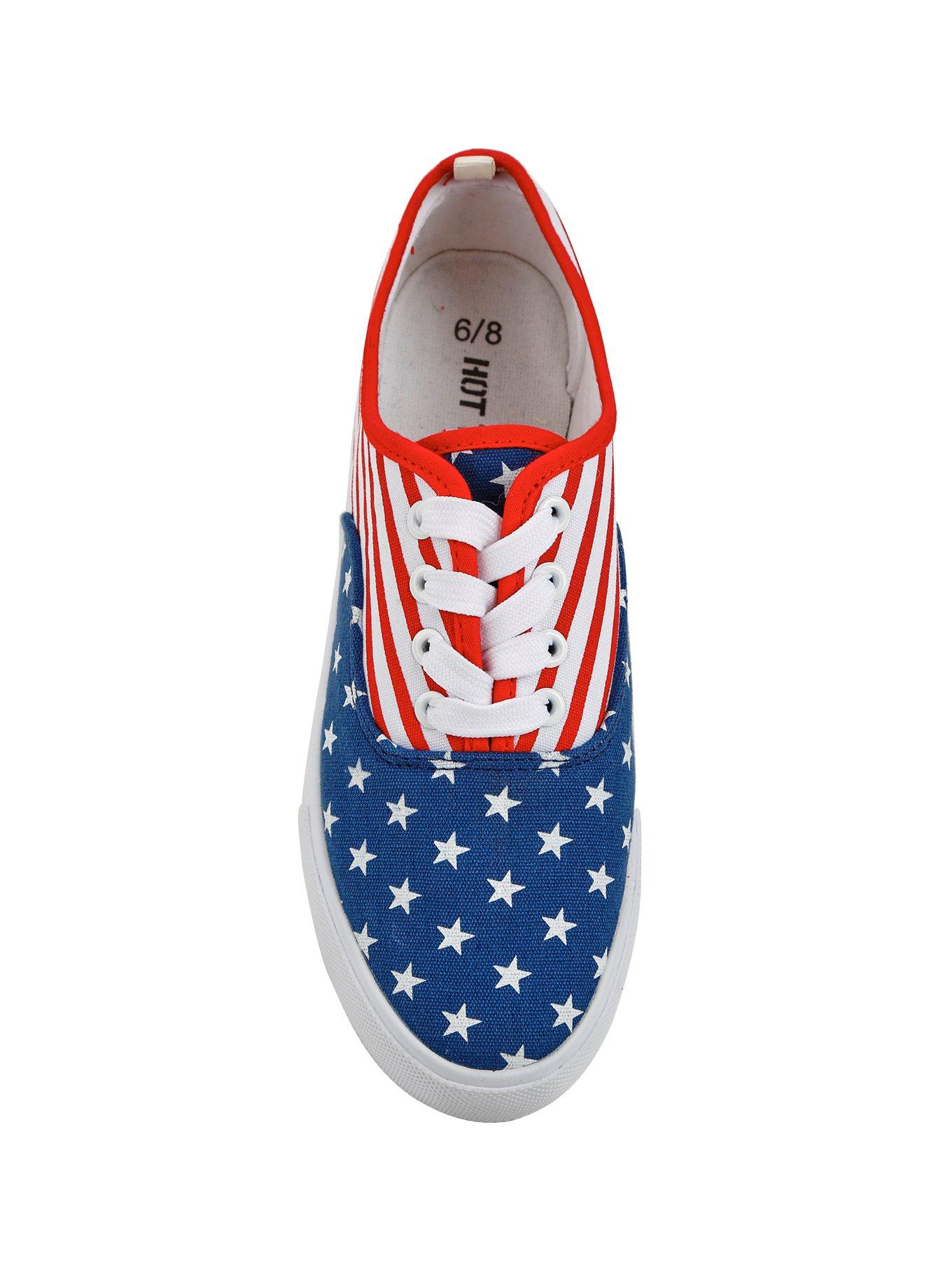 Blue & White Star Americana Lace-Up Sneaker, , alternate