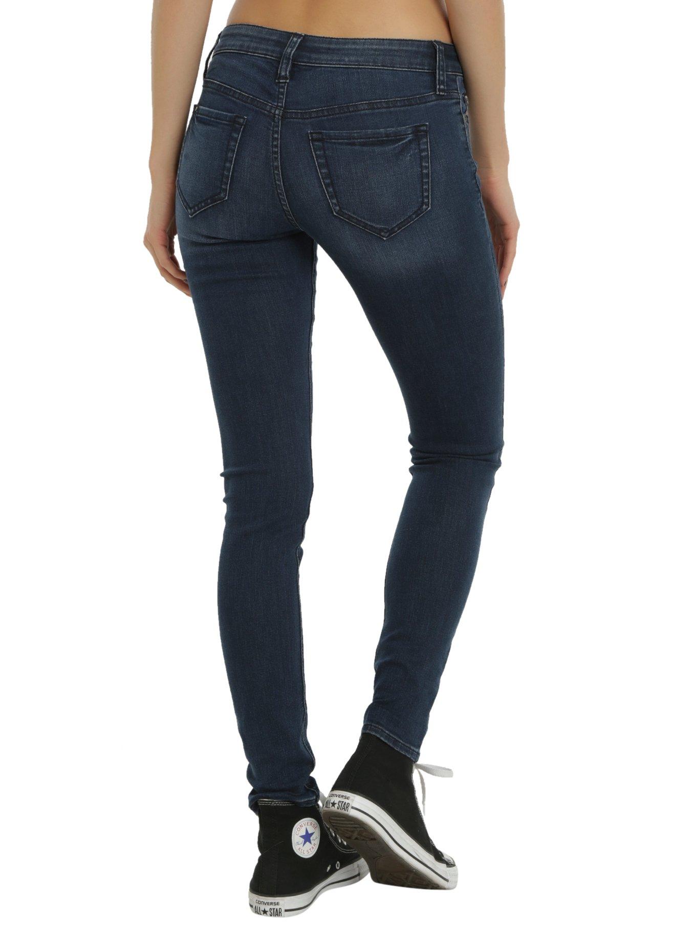 Blackheart Medium Indigo Skinny Jeans, , alternate