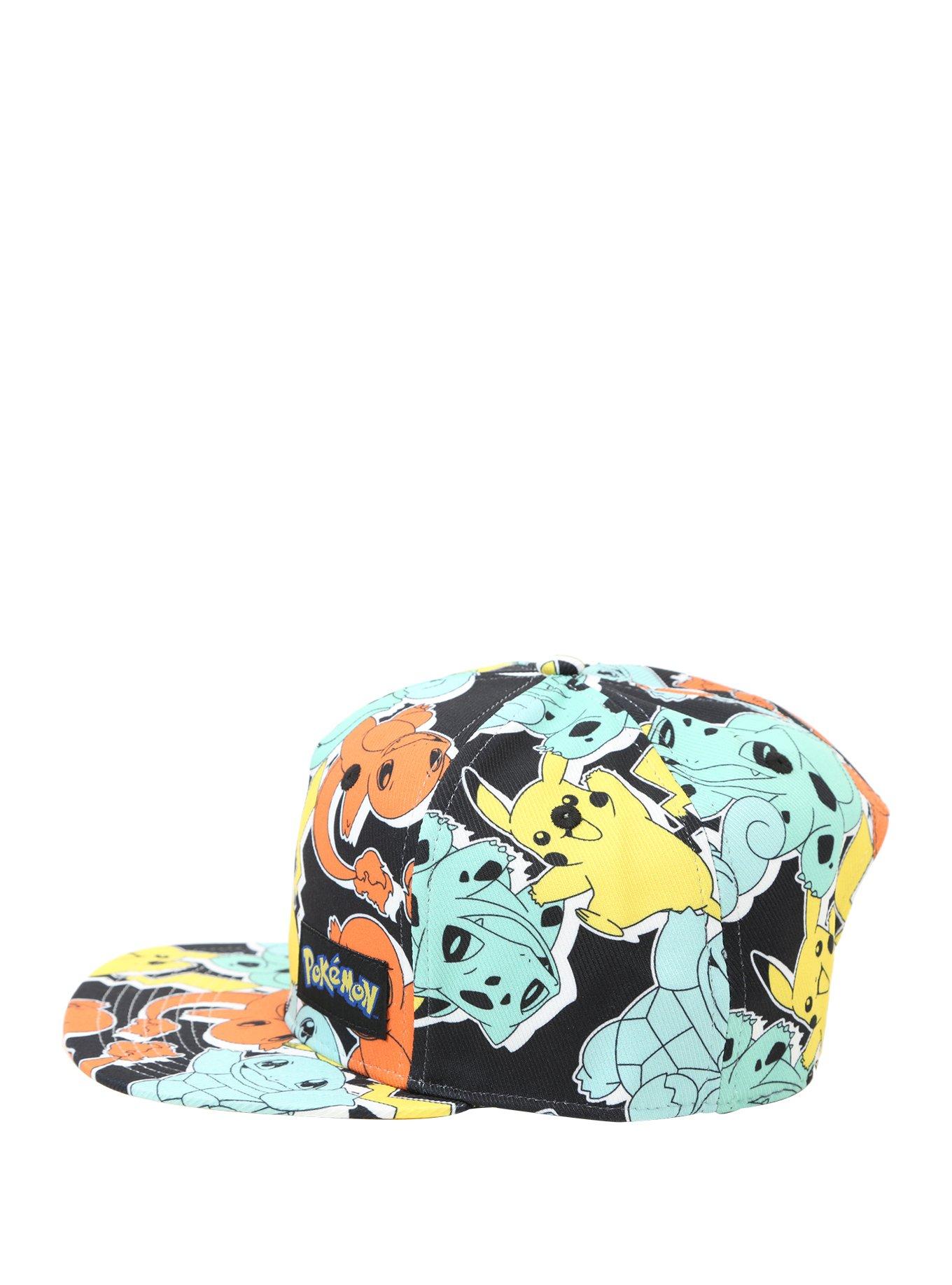 Pokemon Stacked Starters Snapback Hat, , alternate