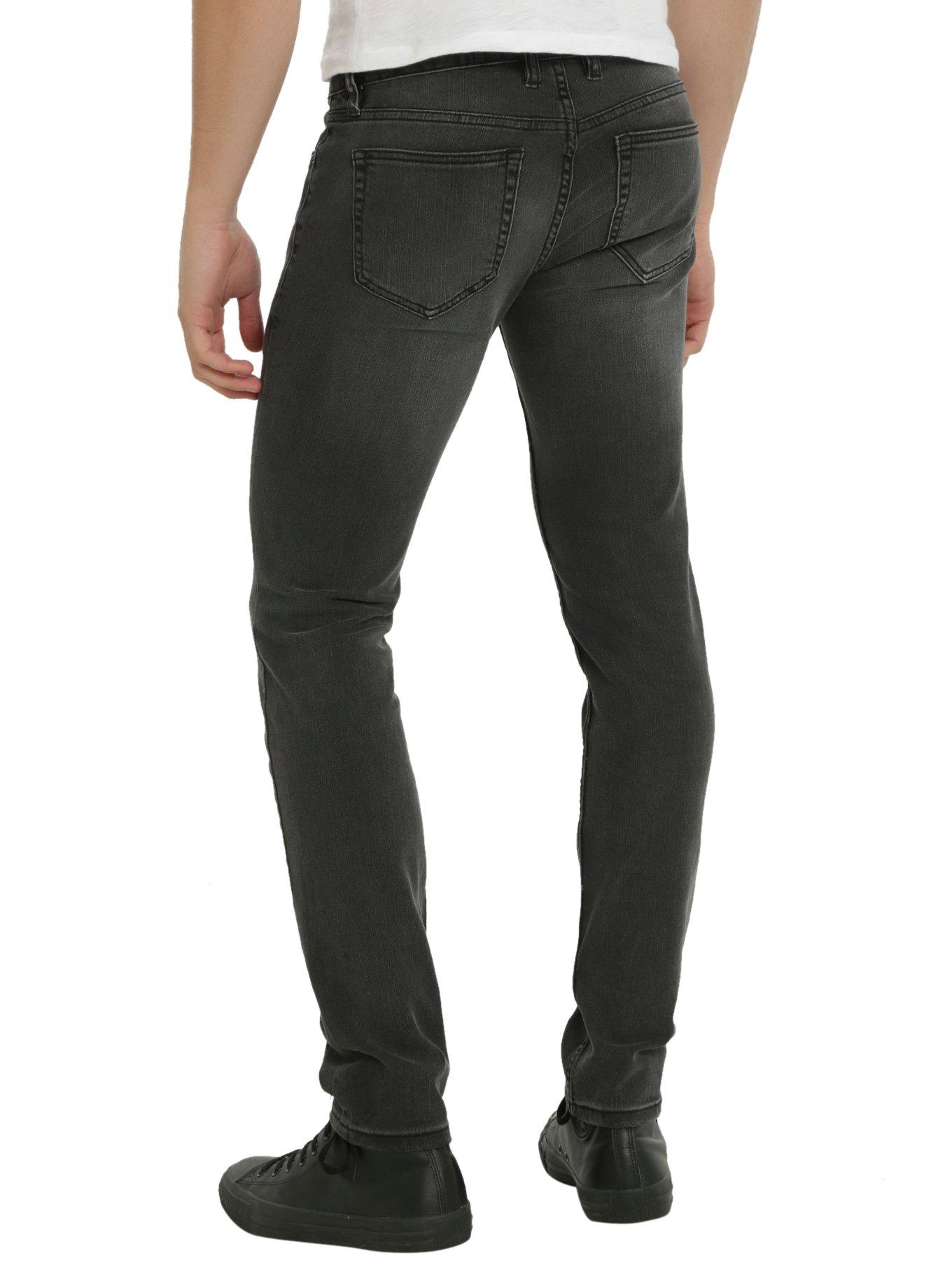 XXX RUDE Beat Up Black Skinny Jeans, , alternate