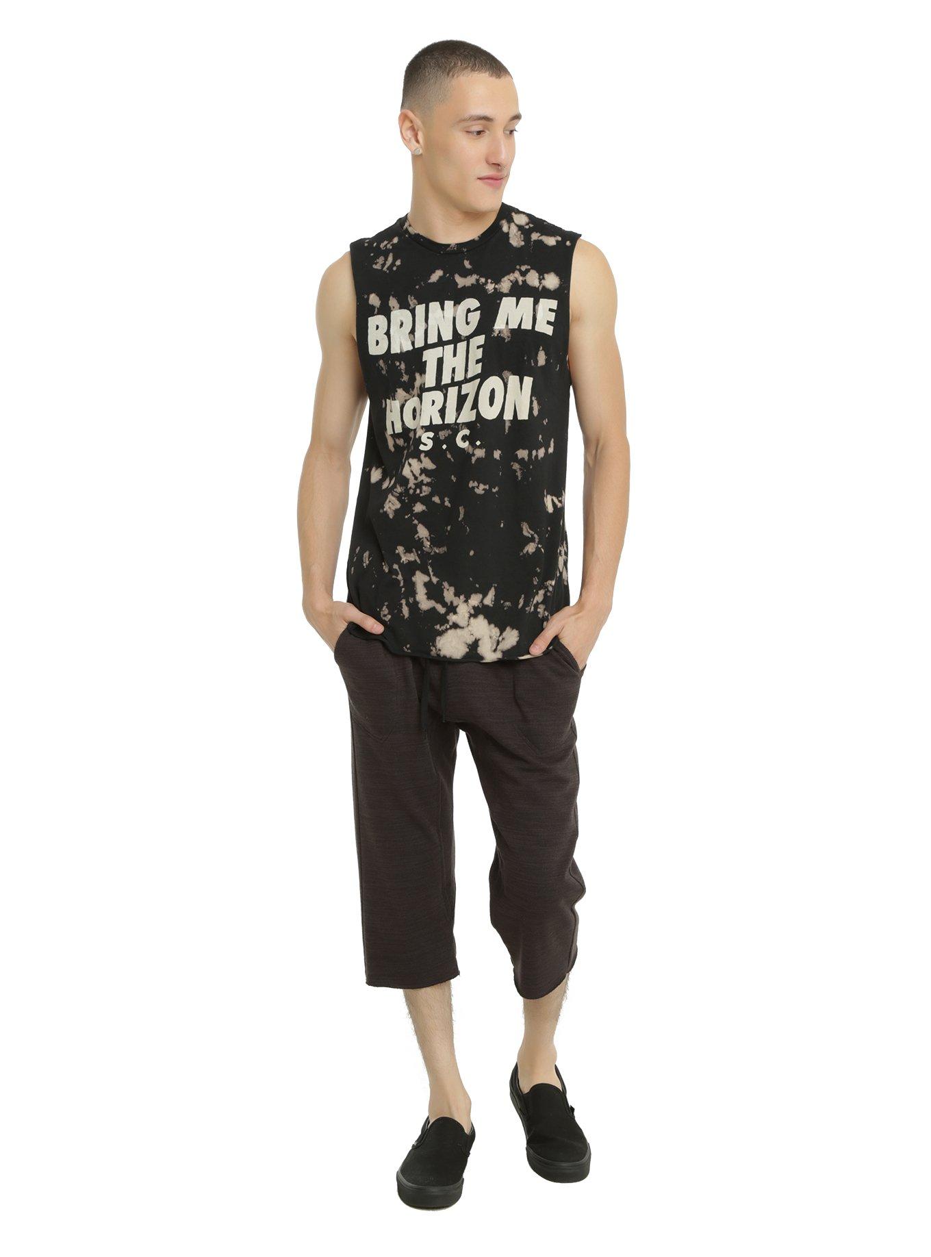 Bring Me The Horizon Bleach Wash Muscle T-Shirt, , alternate