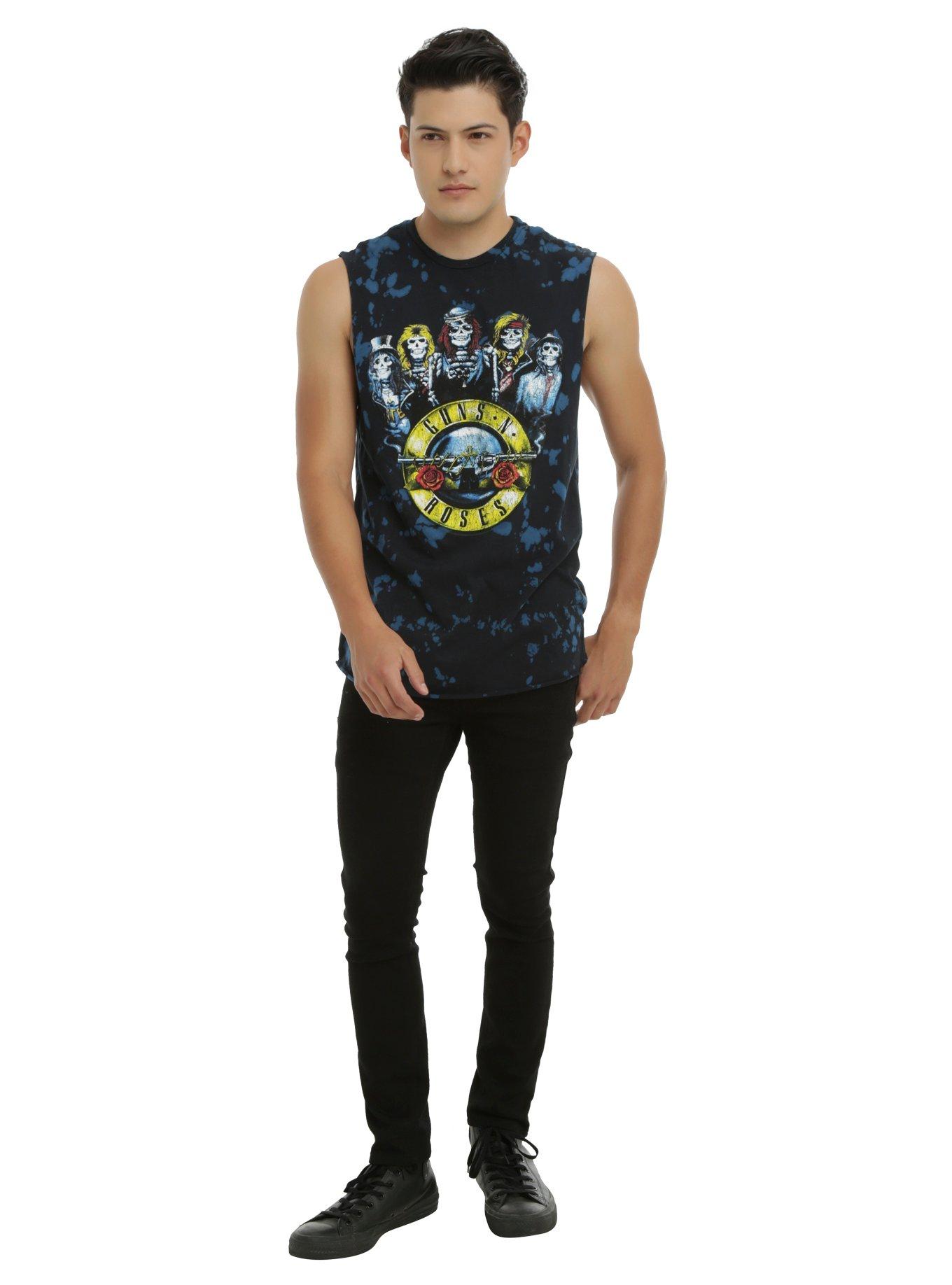 Guns N' Roses Classic Skeletons Tie Dye Muscle T-Shirt, , alternate