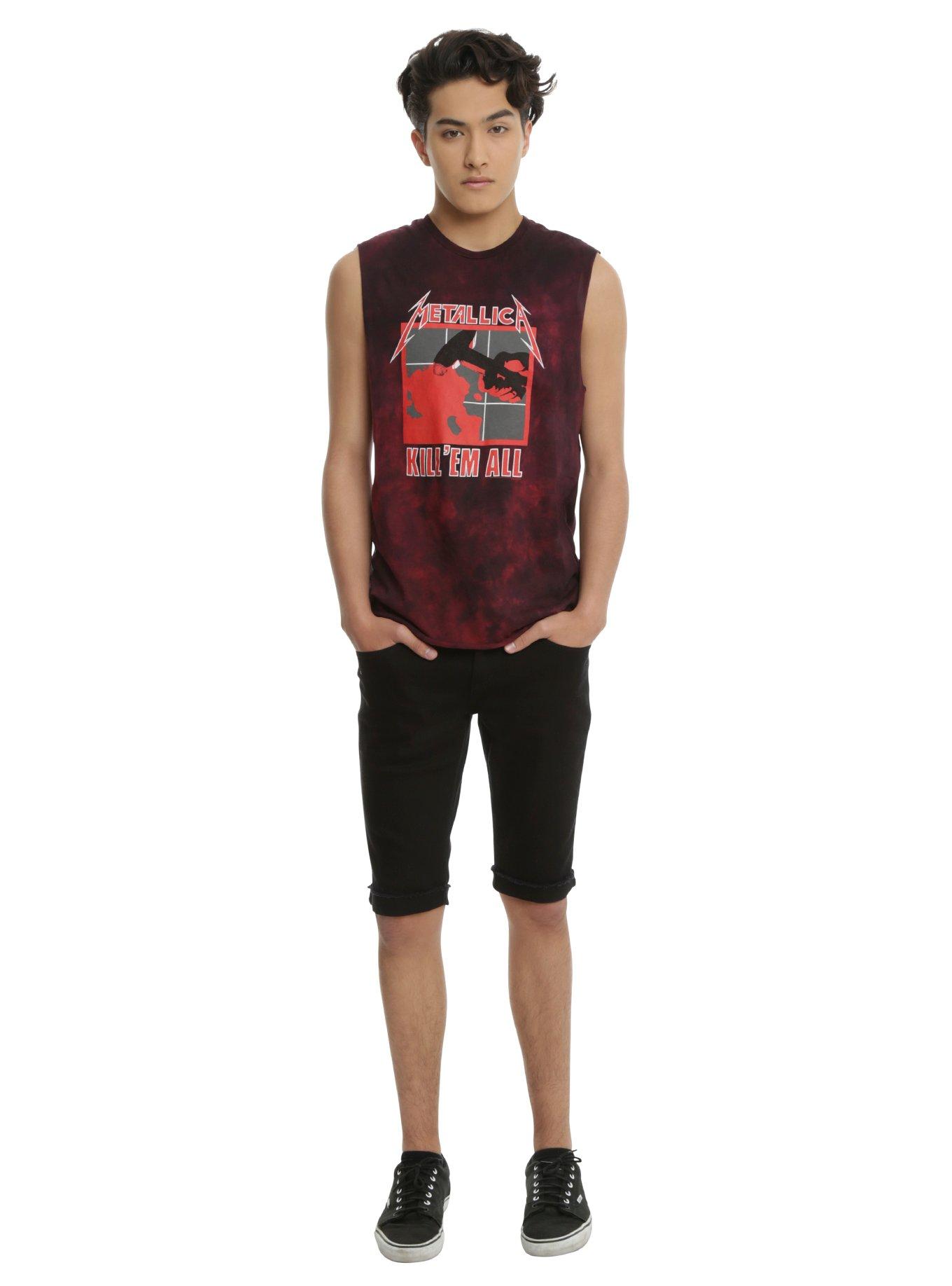 Metallica Kill 'Em All Tie Dye Muscle T-Shirt, , alternate