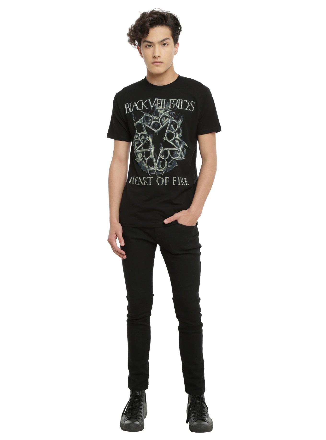 Black Veil Brides Heart Of Fire Logo T-Shirt, , alternate