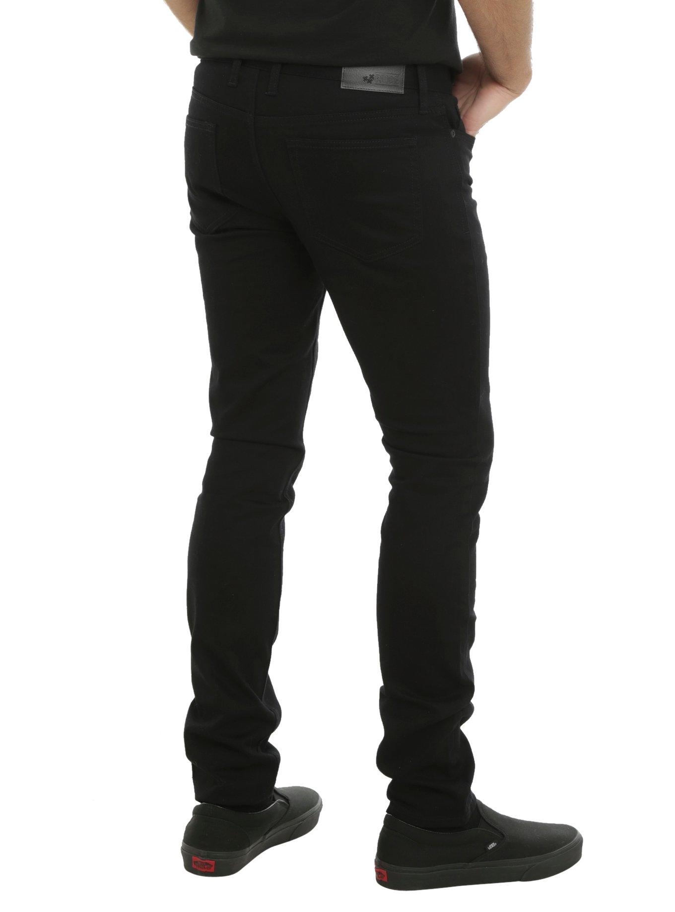 XXX RUDE True Black 28" Inseam Super Skinny Jeans, , alternate