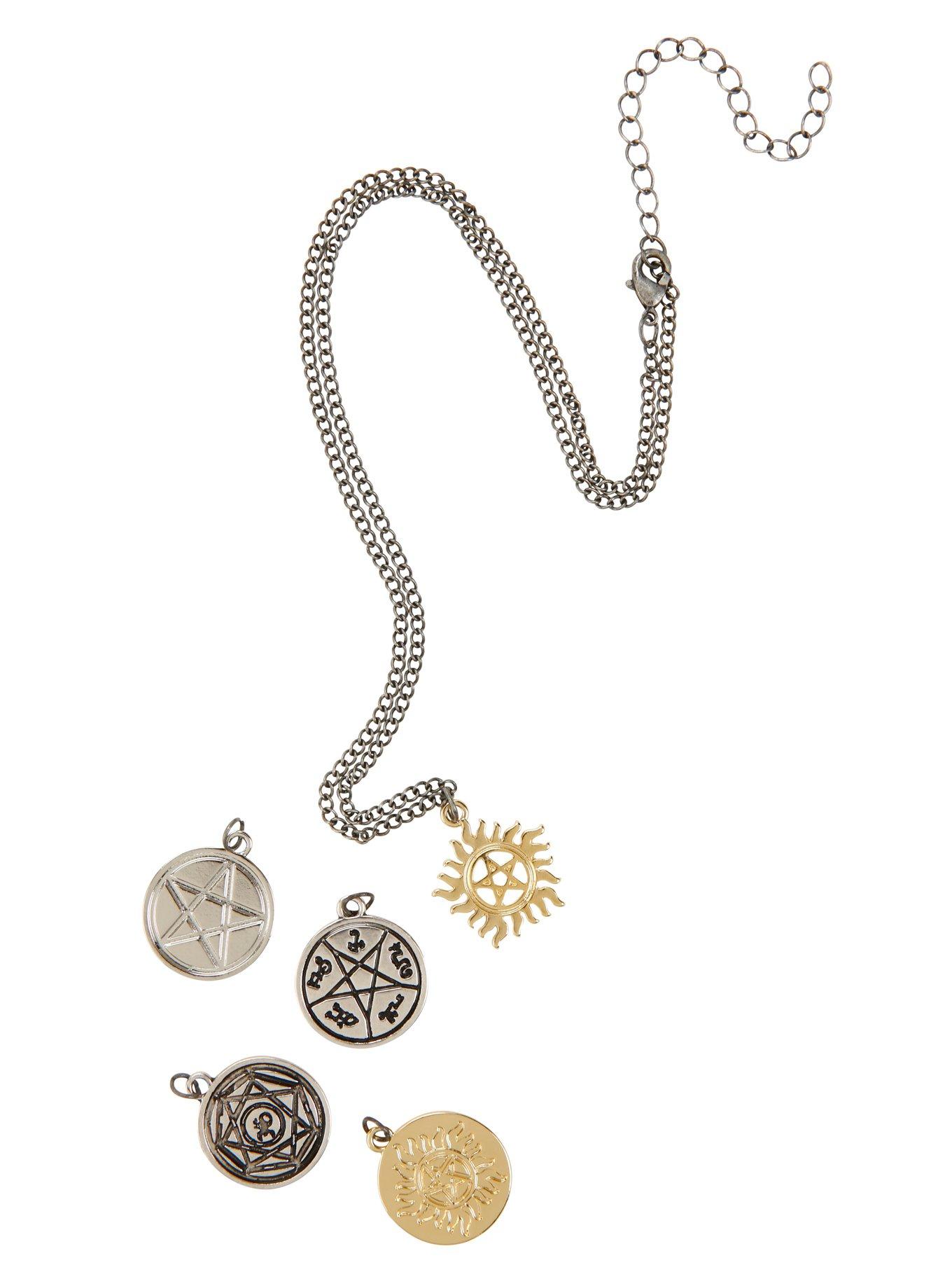 Supernatural Symbols Interchangeable Charm Necklace, , alternate