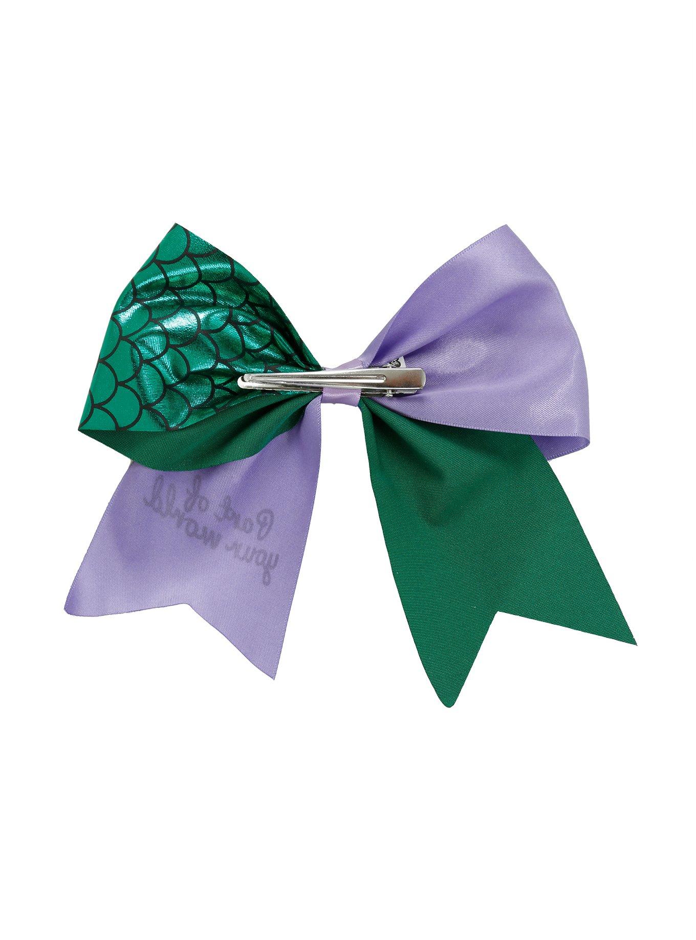 Disney The Little Mermaid Ariel Part Of Your World Cheer Hair Bow, , alternate