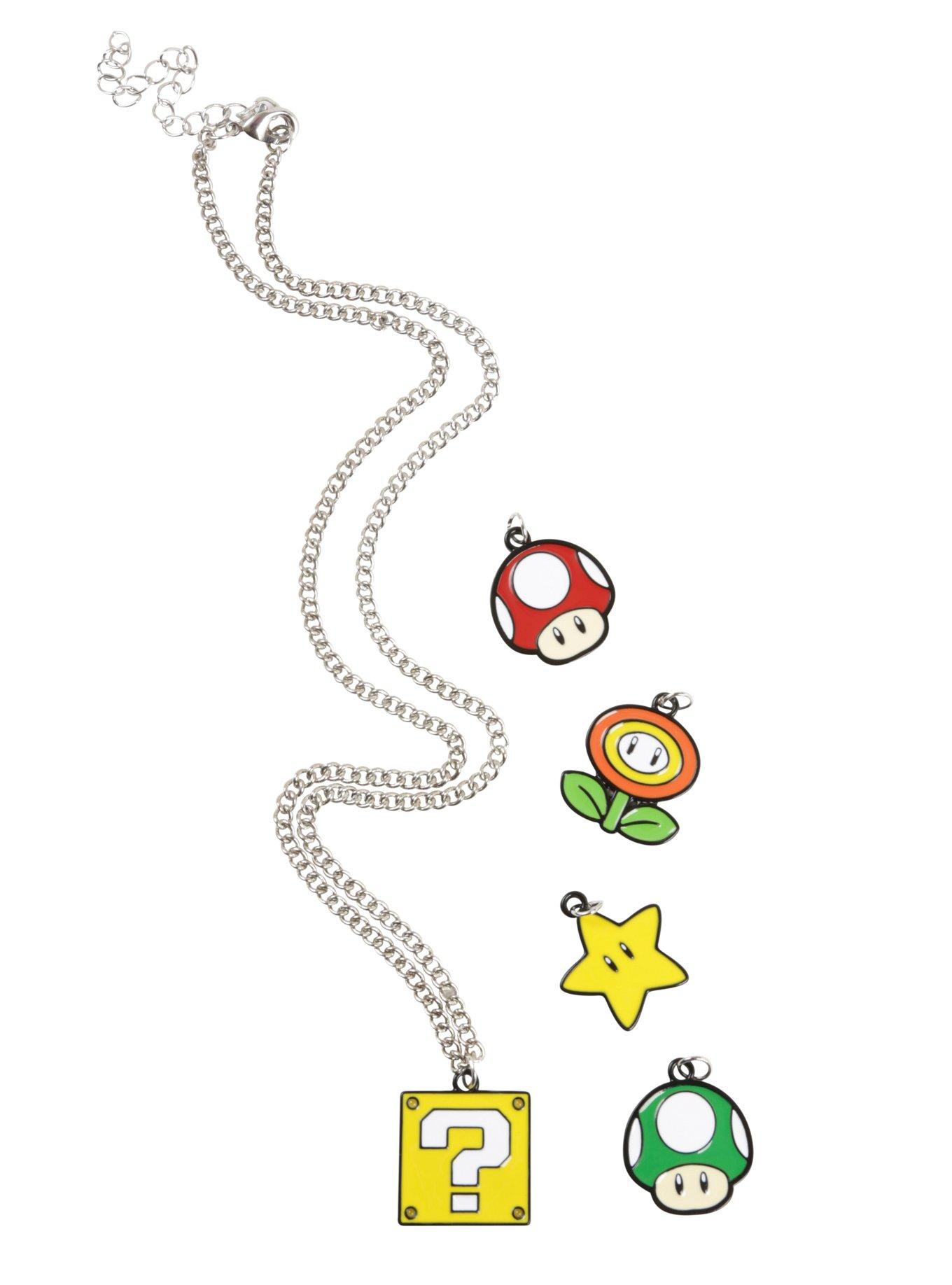 Super Mario Multi Charm Necklace, , alternate