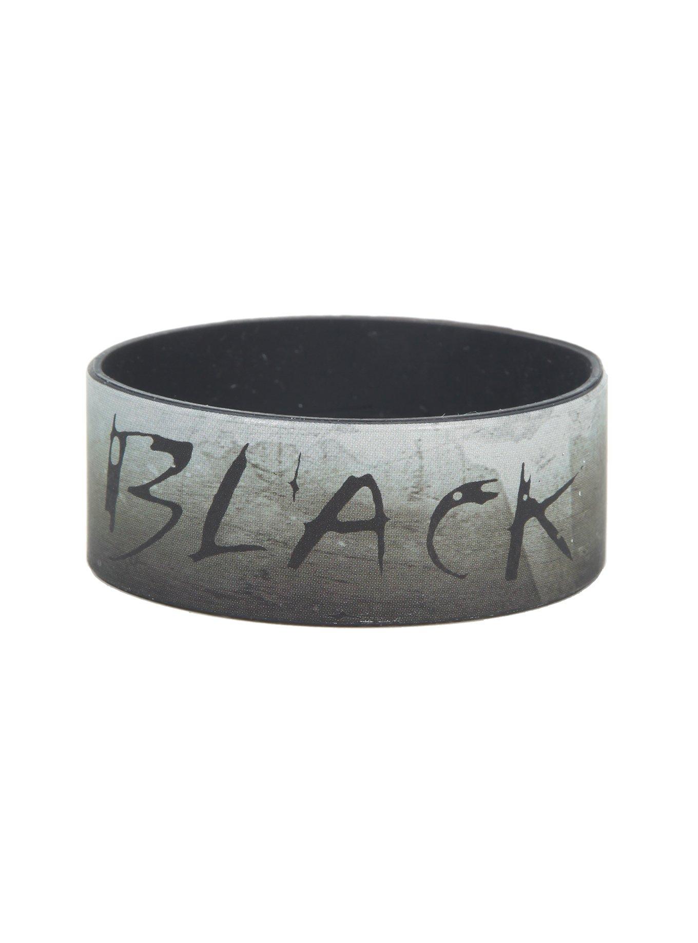 Andy Black Logo Rubber Bracelet, , alternate