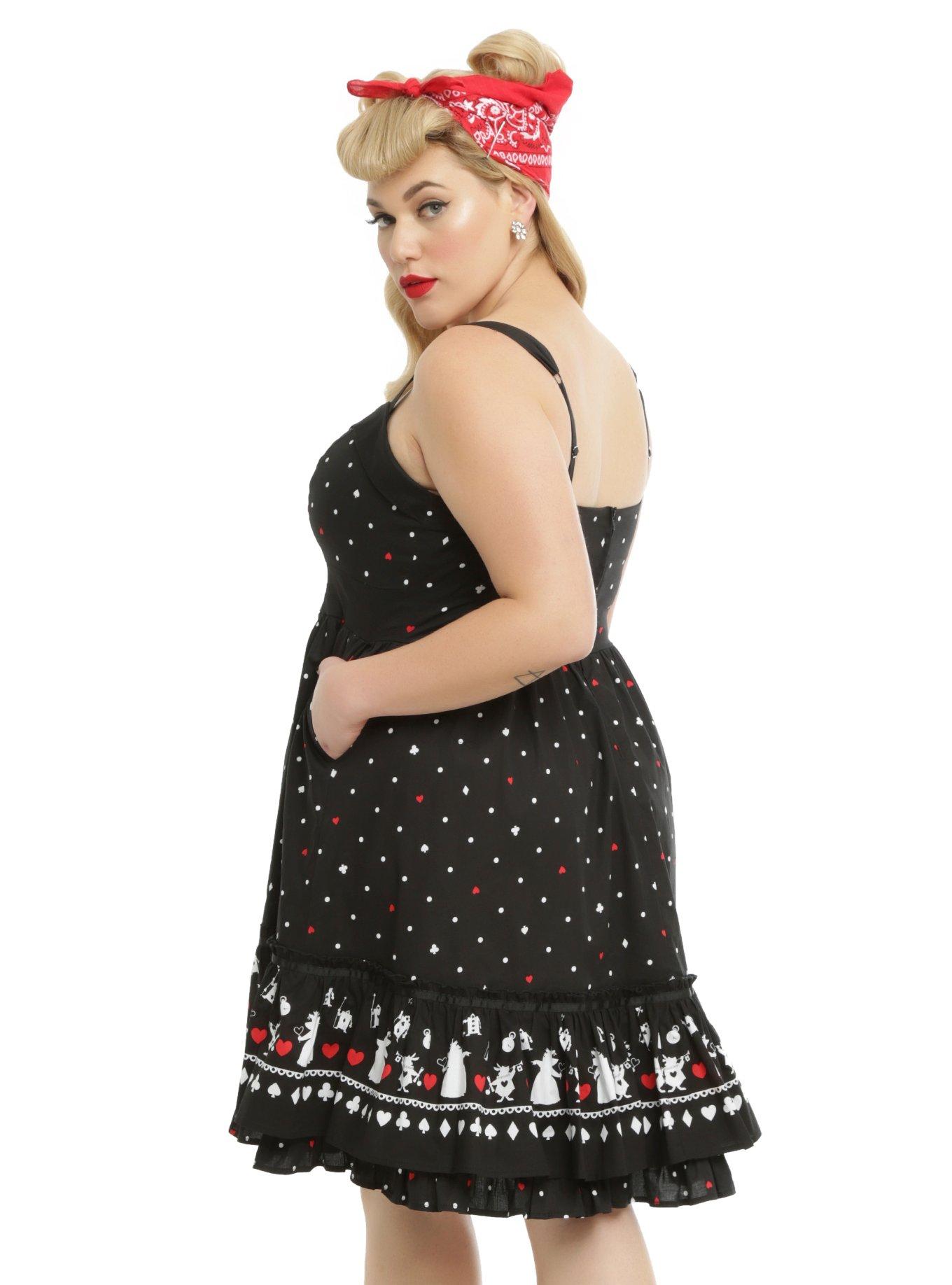 Disney Alice In Wonderland Red Queen Retro Dress Plus Size, , alternate