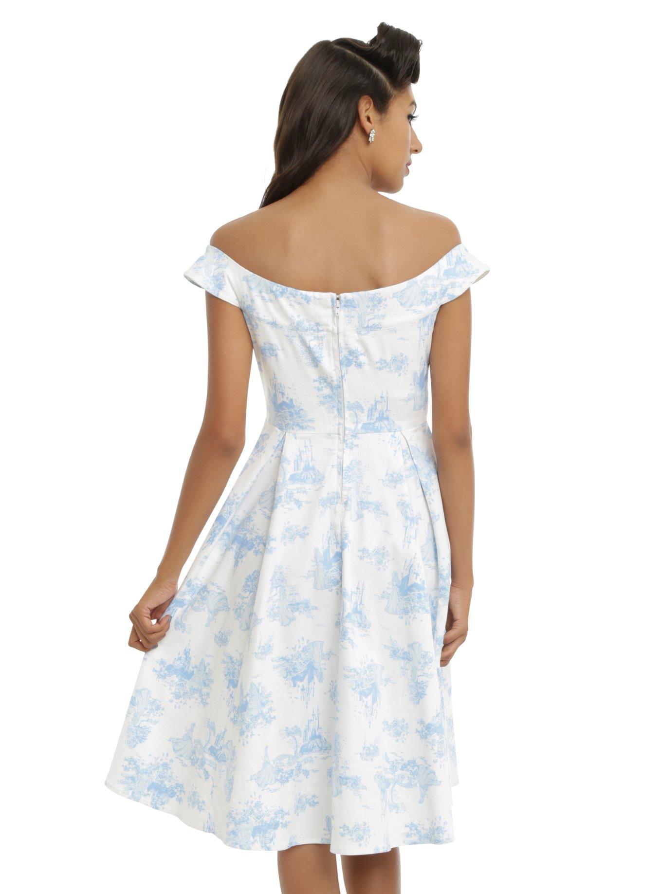 Disney Princesses Toile Print Empire Waist Dress, , alternate