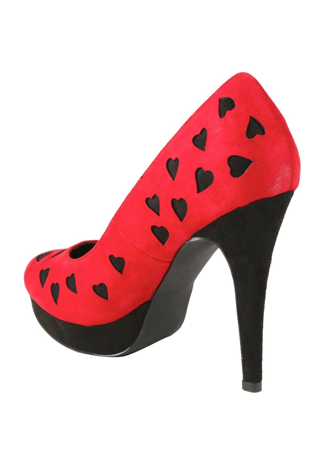 Disney Alice In Wonderland Queen Of Hearts Red Heels, , alternate