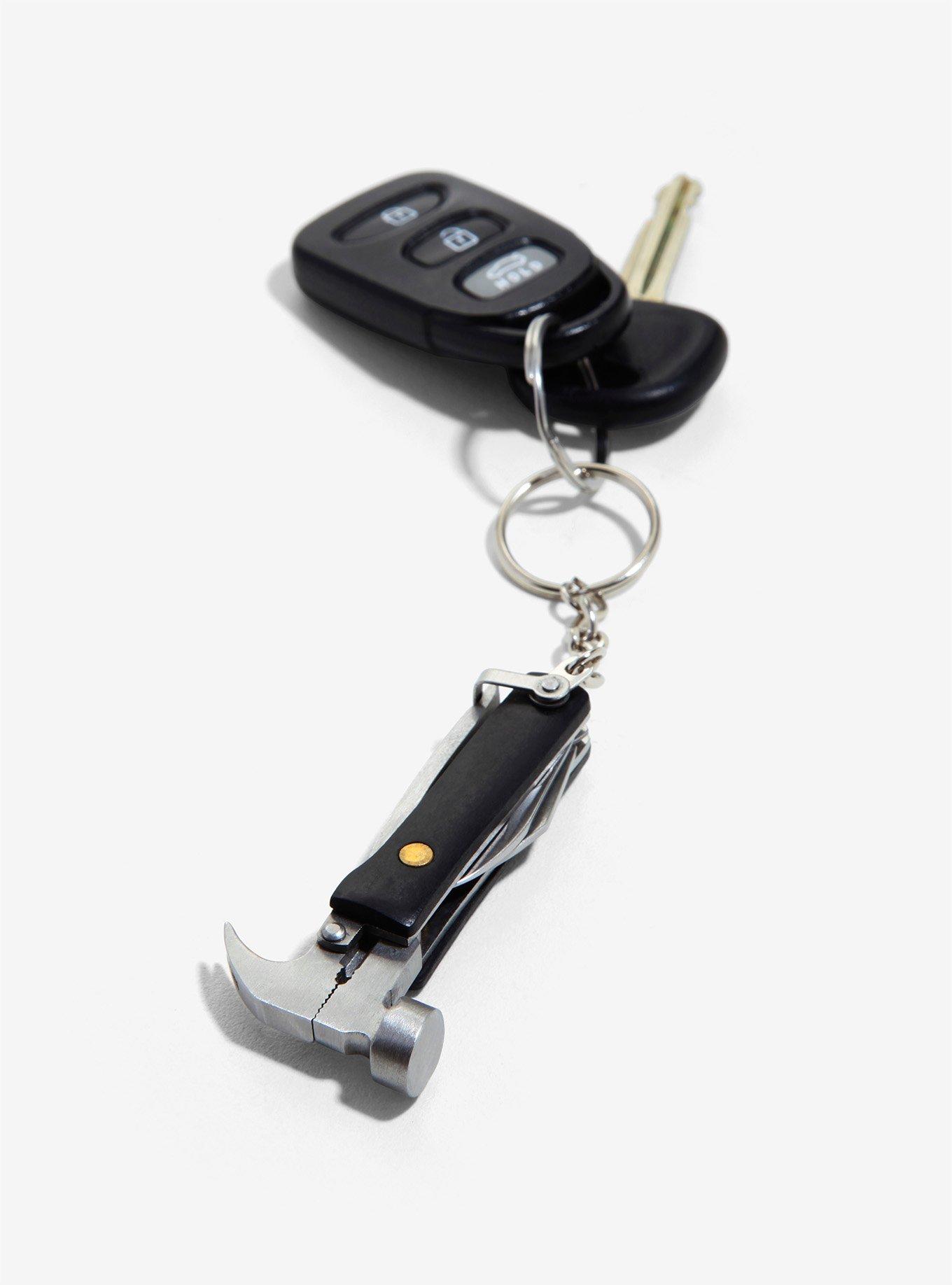 Wood Mini Hammer Multi-Tool Keychain, , alternate