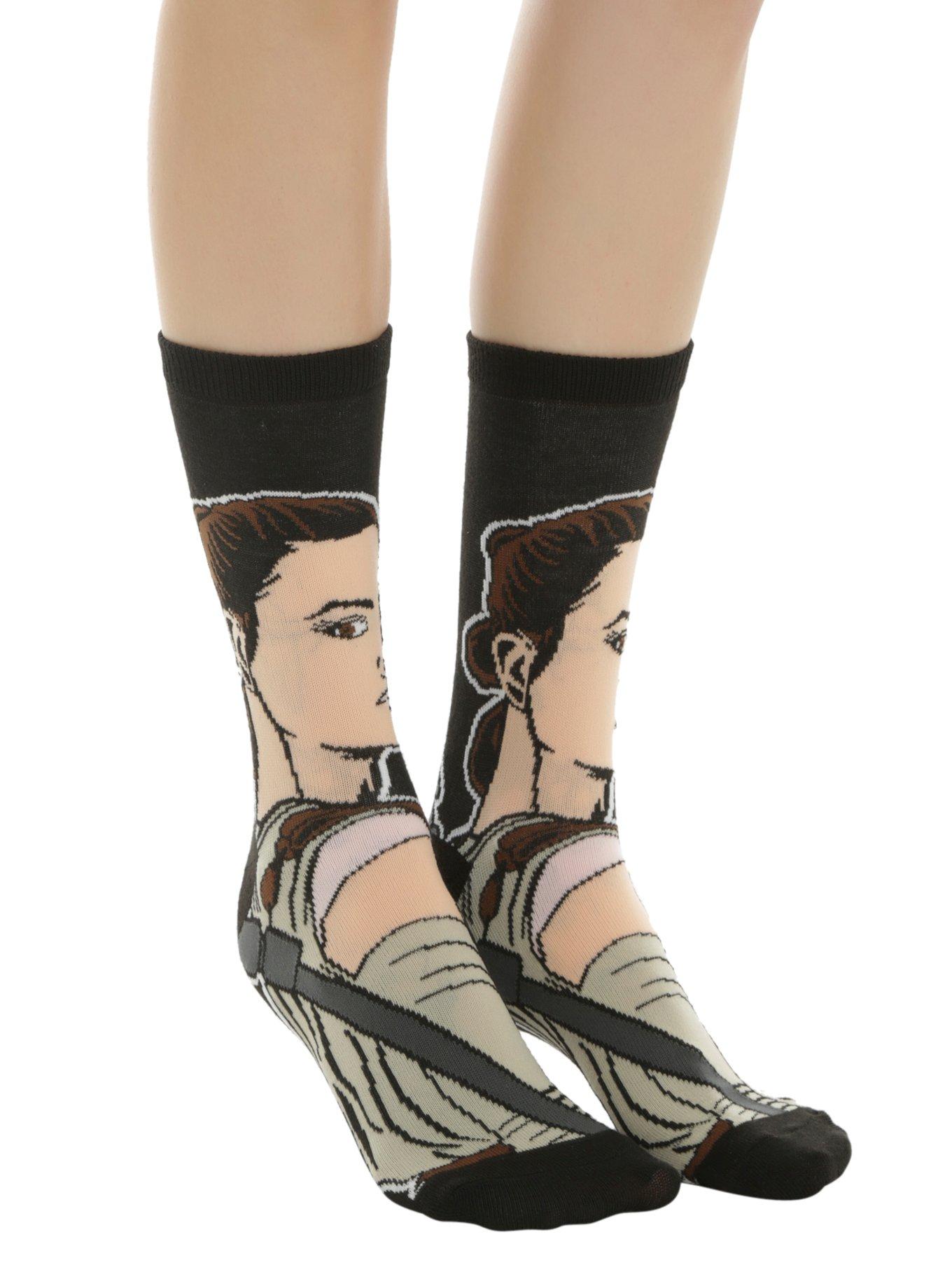 Star Wars: The Force Awakens Rey Crew Socks, , alternate