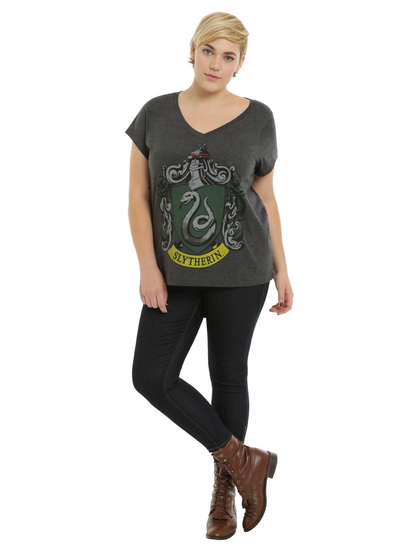 Harry Potter Slytherin Crest Girls T-Shirt Plus Size, , alternate