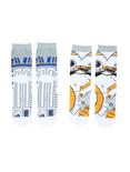Star Wars R2-D2 & BB-8 Crew Sock 2 Pair, , alternate