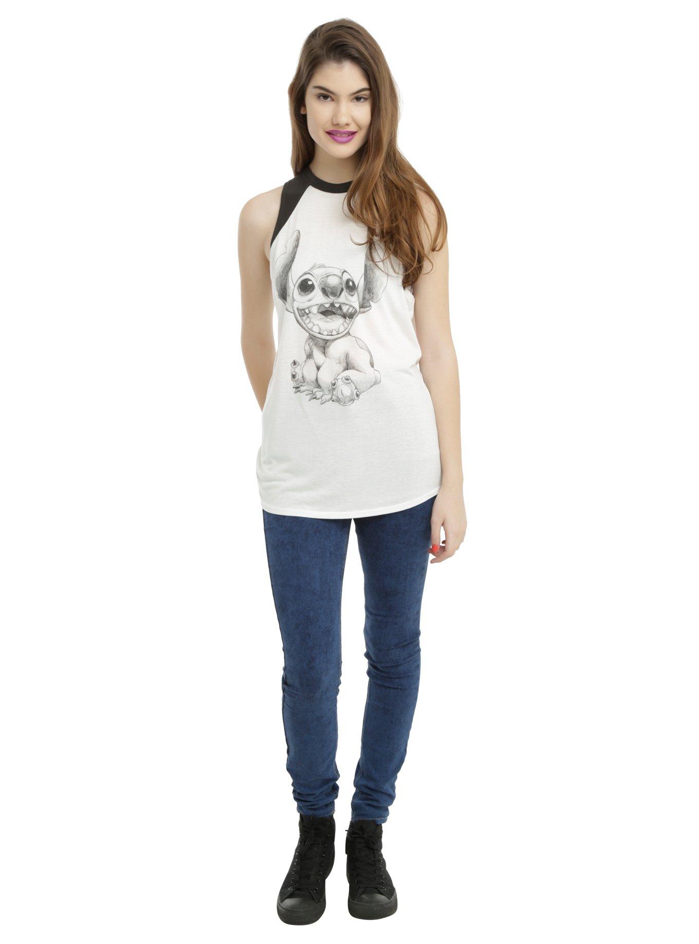 Disney Lilo & Stitch Sketch Girls Muscle Top, , alternate