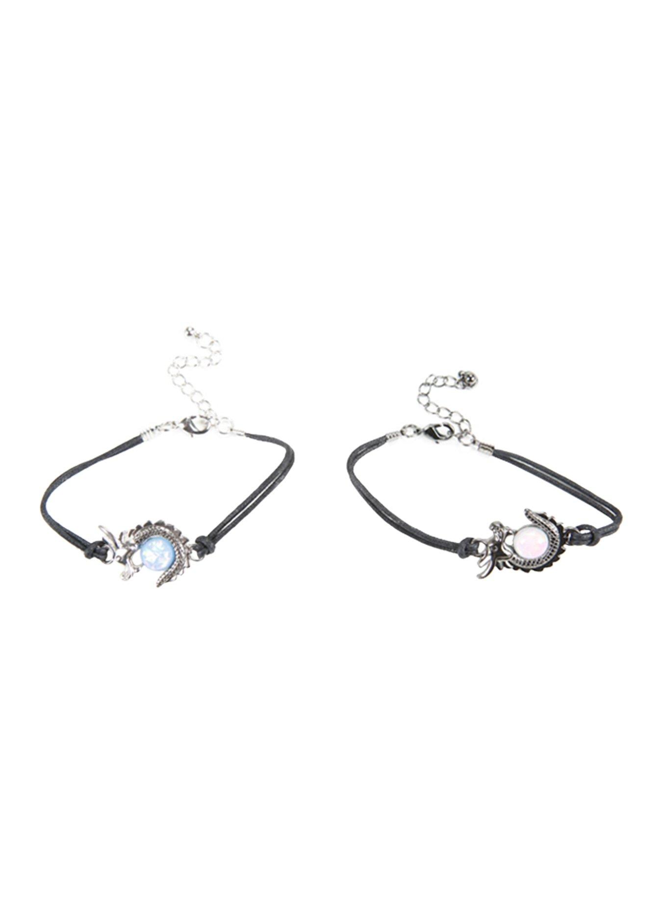 White & Blue Opal Dragon Bestie Bracelet Set, , alternate