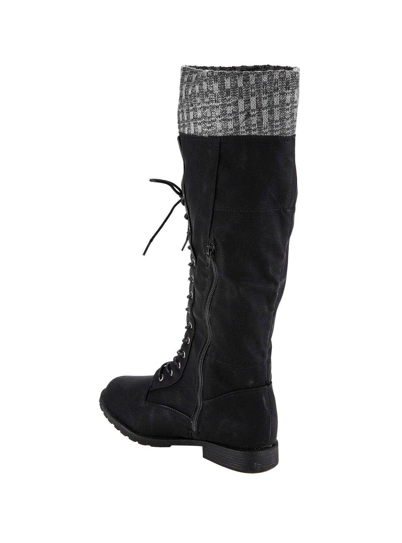 Black Lined Boots, , alternate