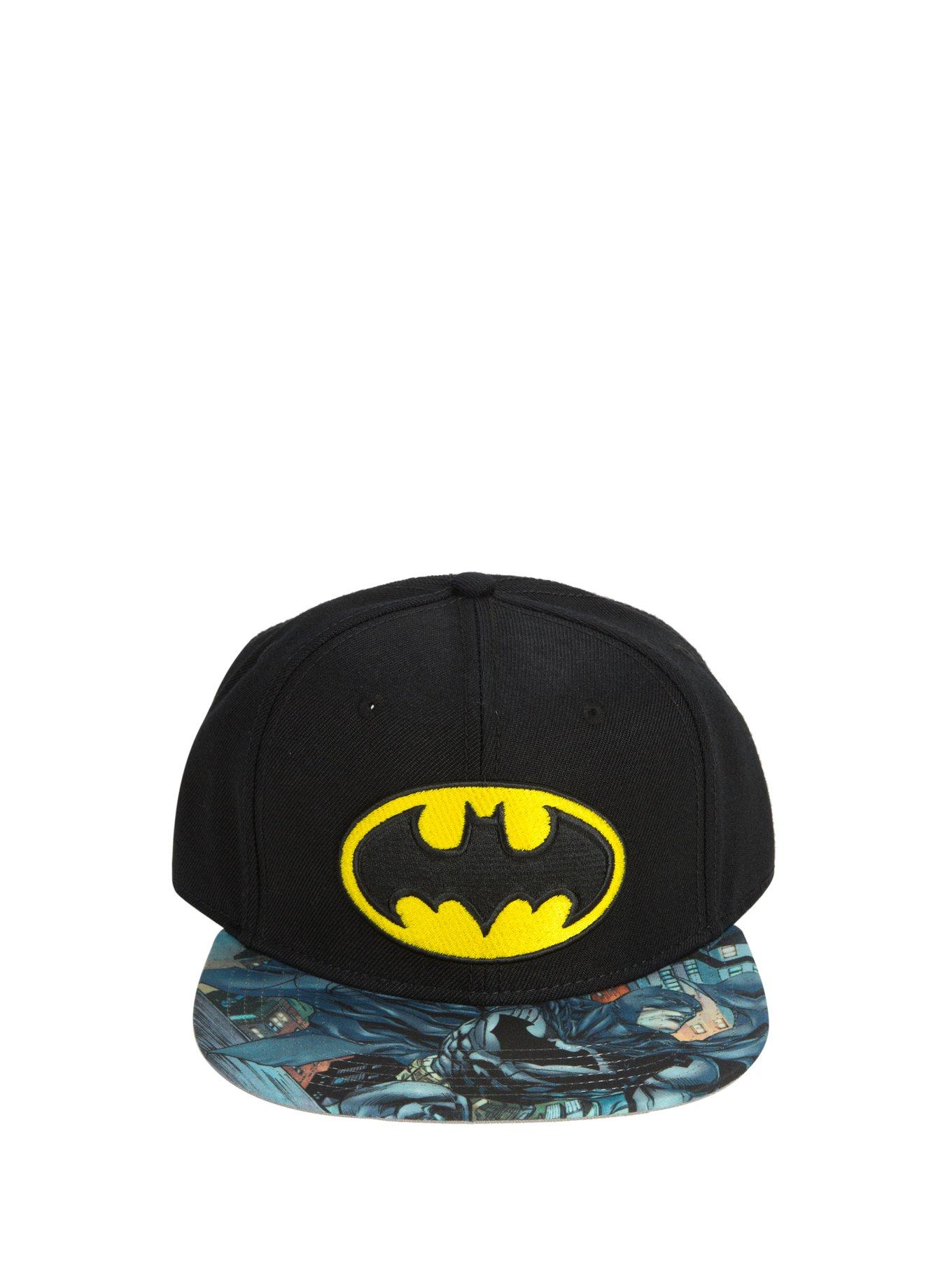 DC Comics Batman Logo Sublimation Bill Snapback Hat, , alternate