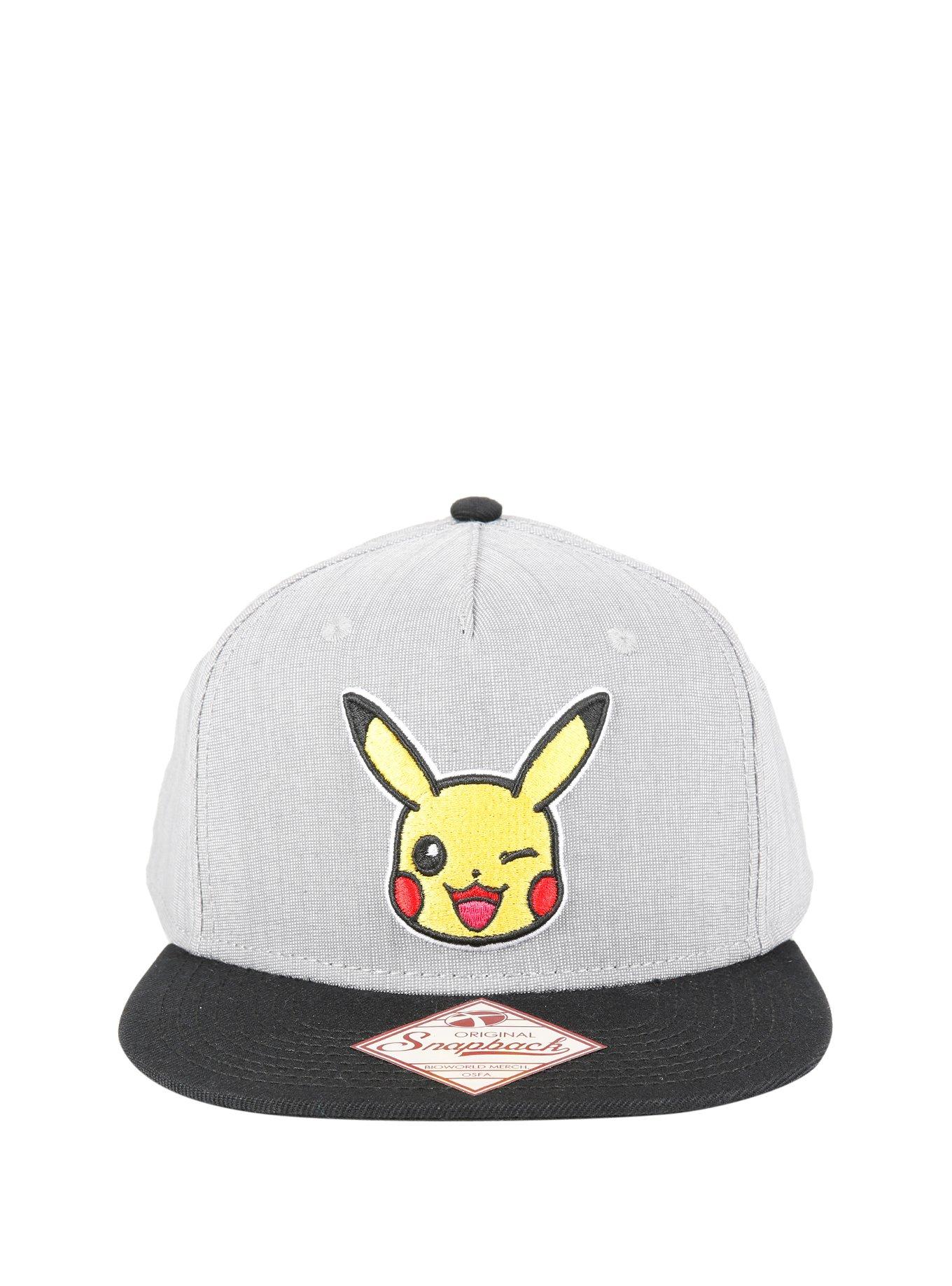 Pokemon Pikachu Chambray Snapback Hat, , alternate