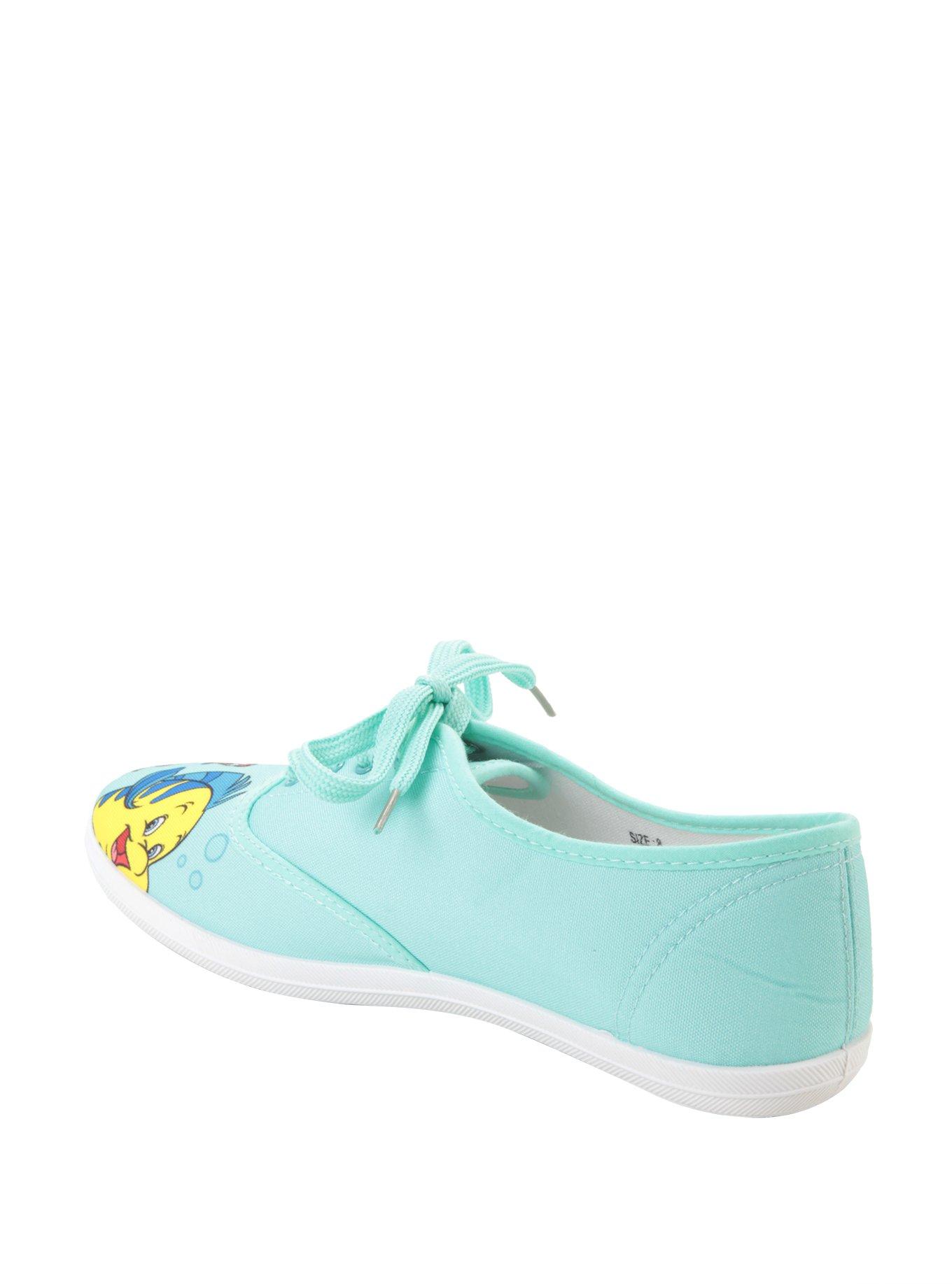 Disney The Little Mermaid Mint Character Lace-Up Sneakers, , alternate