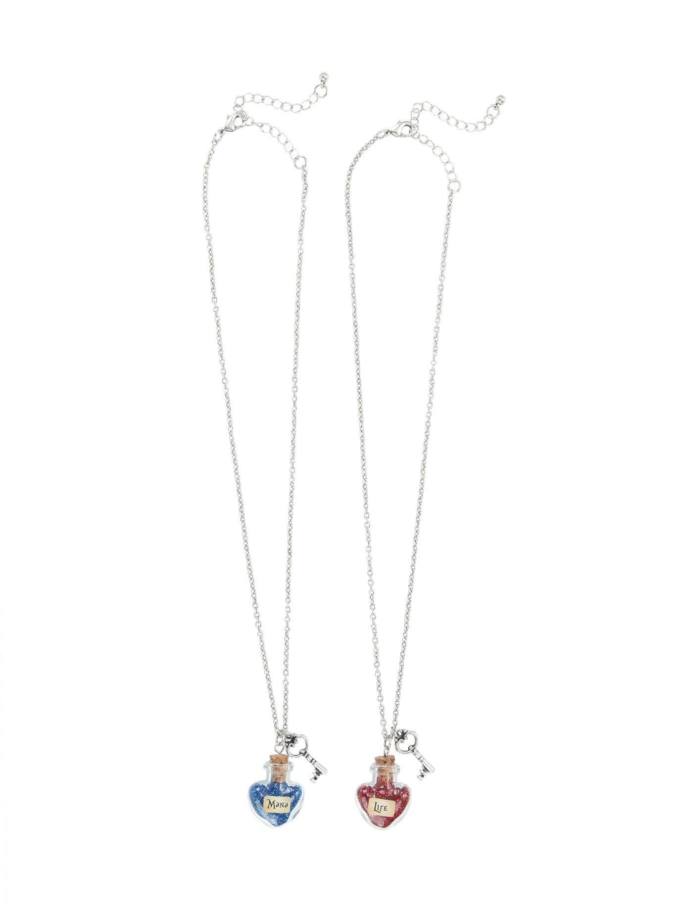 Blackheart Life & Mana Potion Necklace Set, , alternate