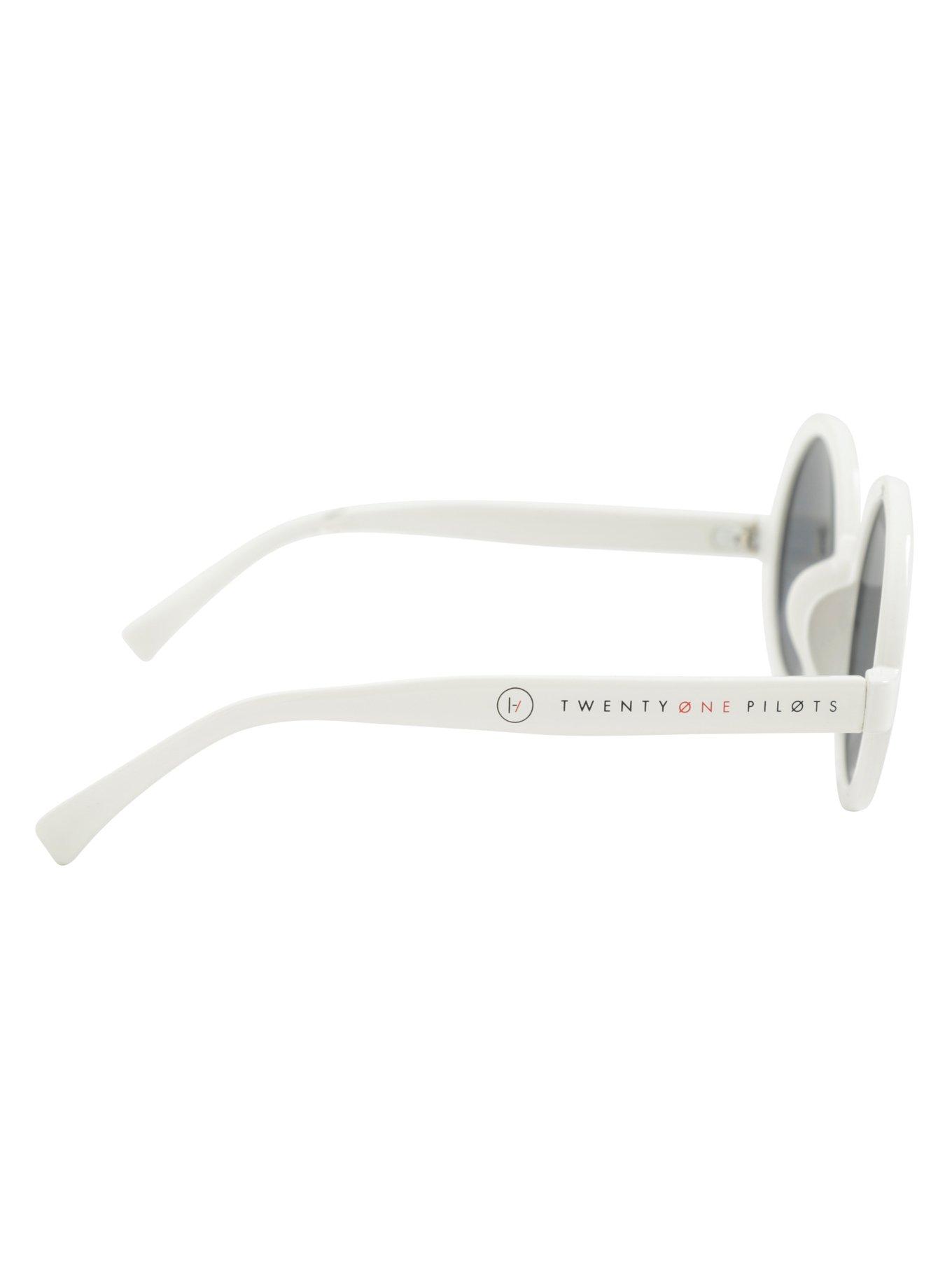 Twenty One Pilots White Round Sunglasses, , alternate