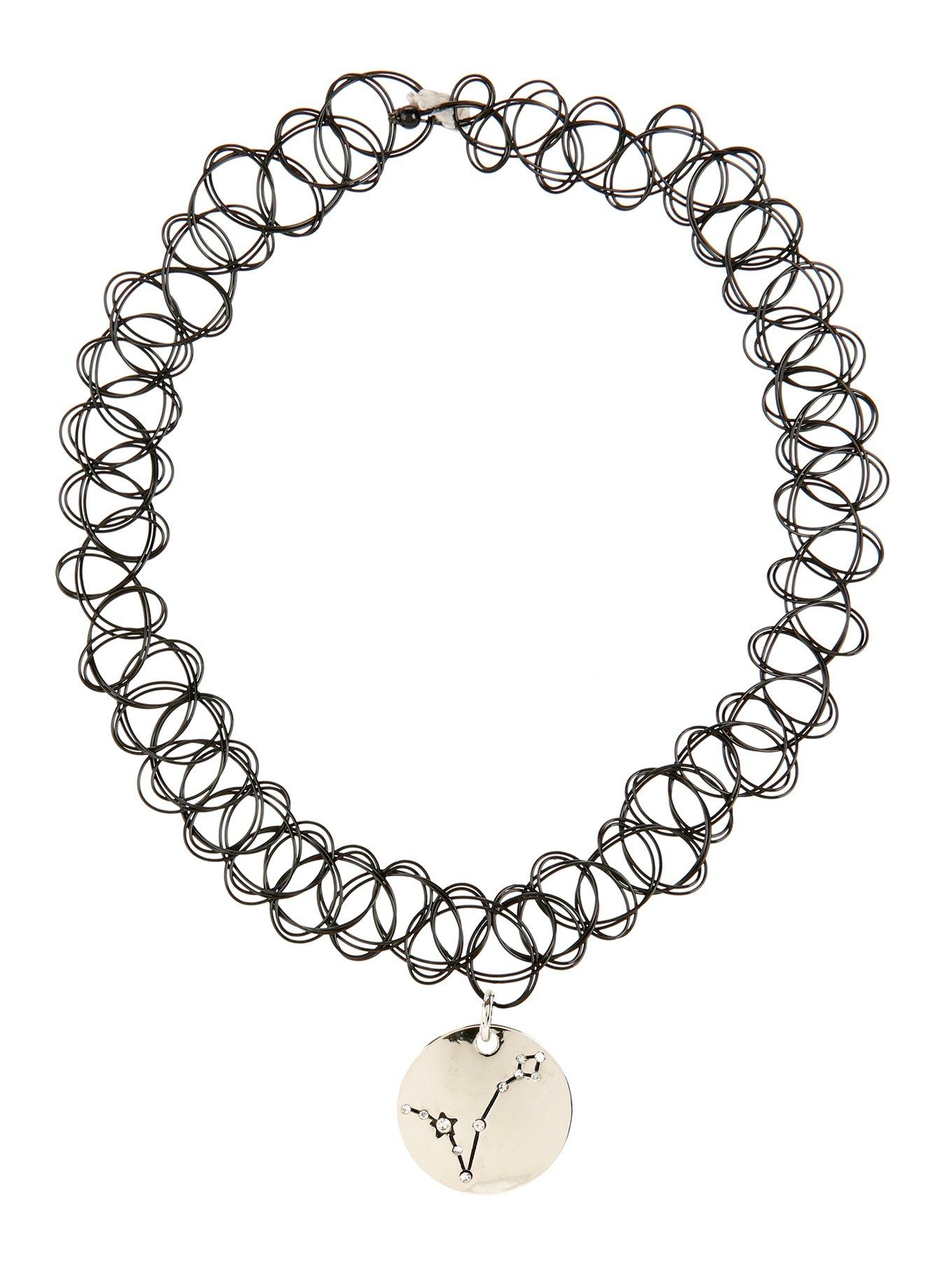 Pisces Constellation Tattoo Choker, , alternate