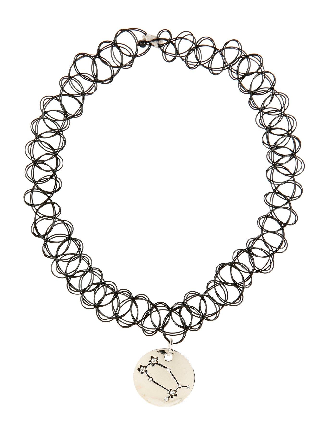 Gemini Constellation Tattoo Choker, , alternate