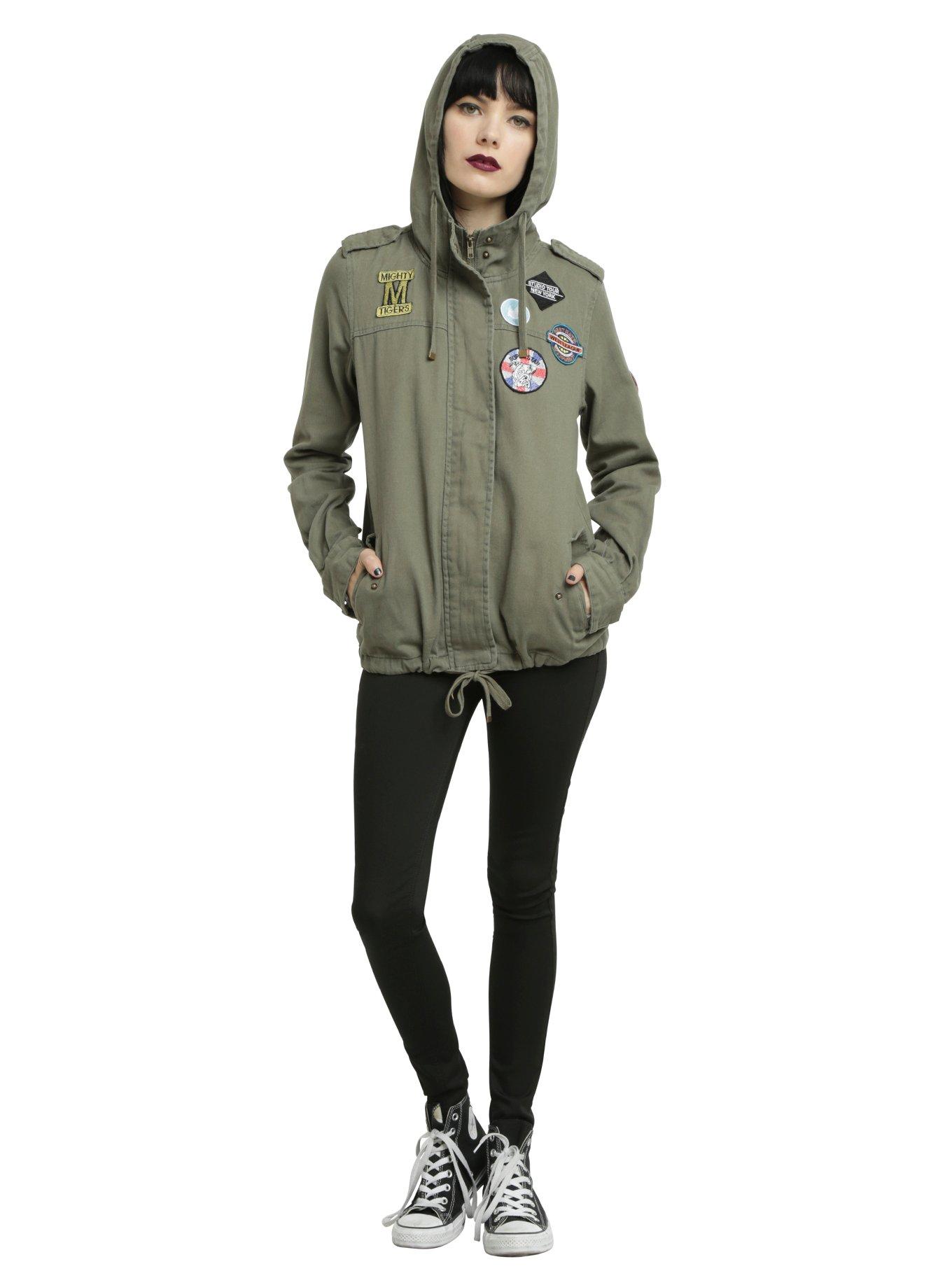 Olive Utility Girls Jacket, , alternate