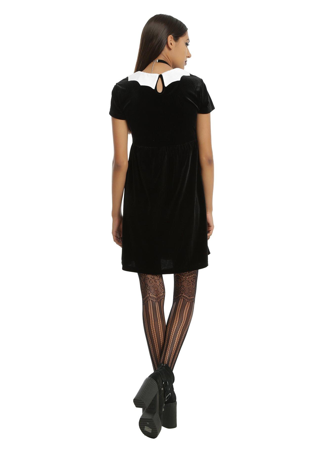 Iron Fist x Ash Costello Bat Royalty Bat Collar Velvet Dress, , alternate