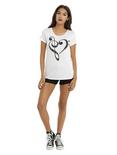 Music Clef Heart Girls T-Shirt, , alternate