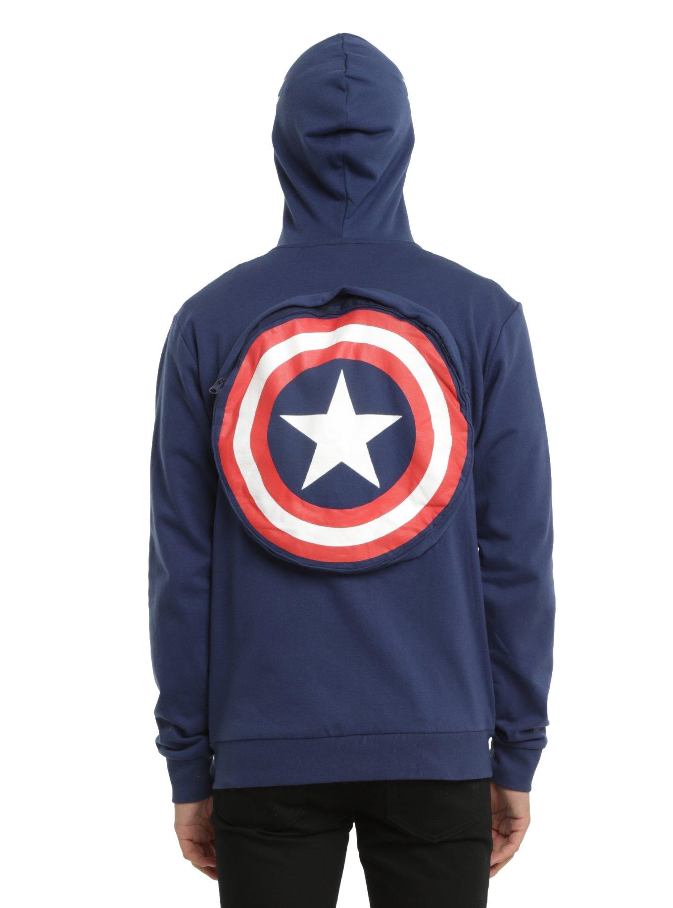 Marvel Captain America Cosplay Backpack Hoodie, , alternate