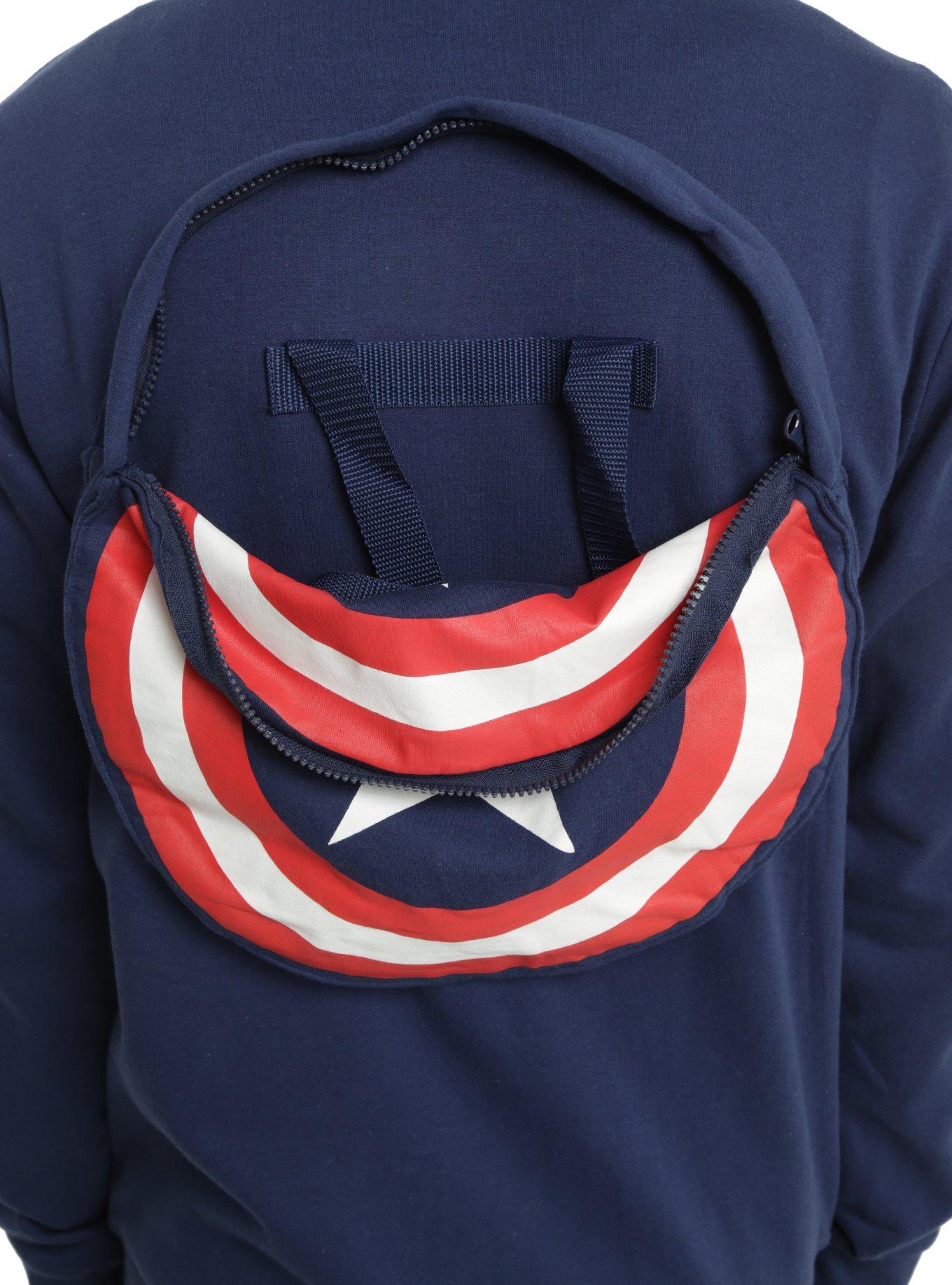 Marvel Captain America Cosplay Backpack Hoodie, , alternate