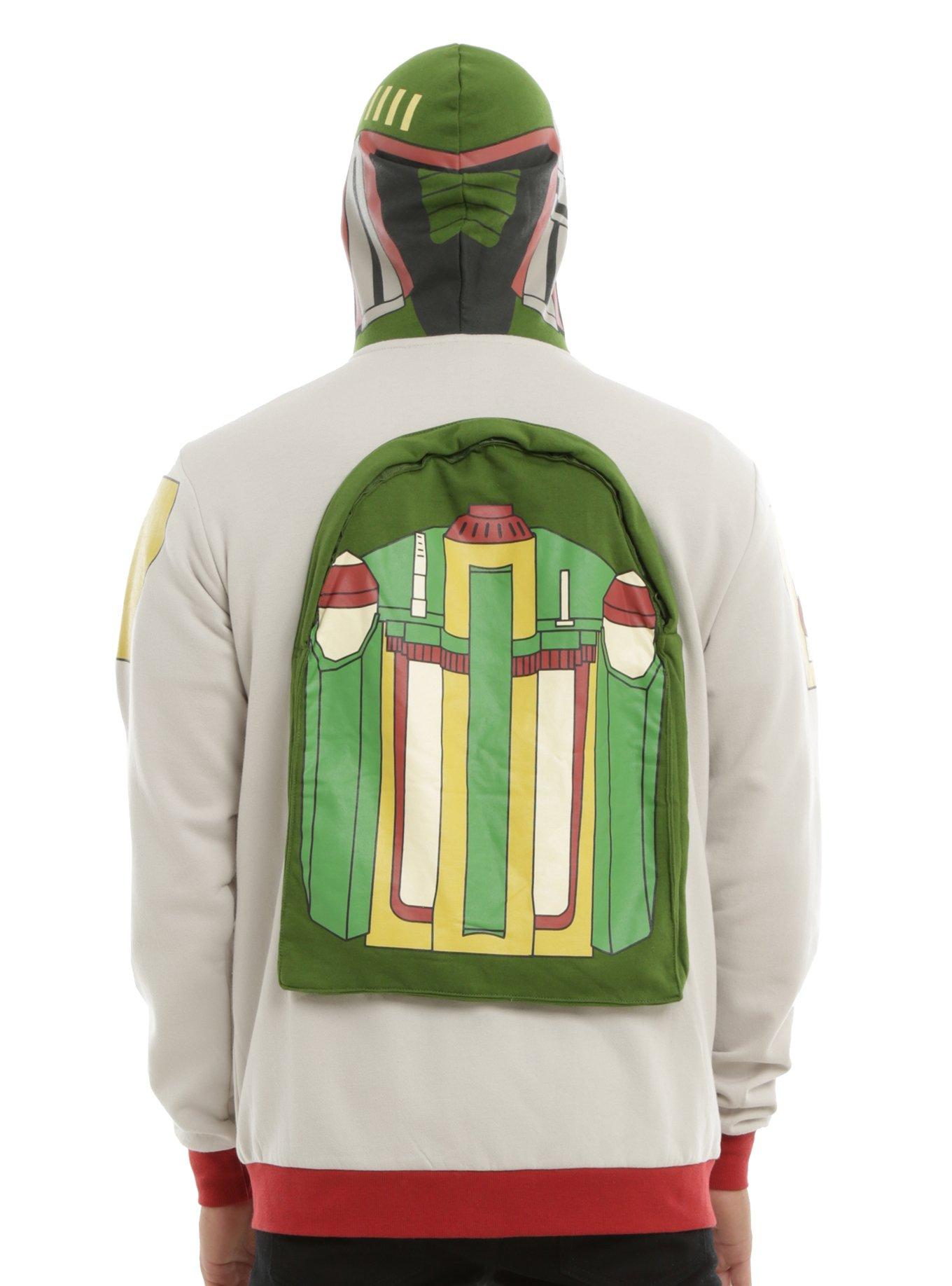 Star Wars Boba Fett Pack Back Full-Zip Hoodie, , alternate