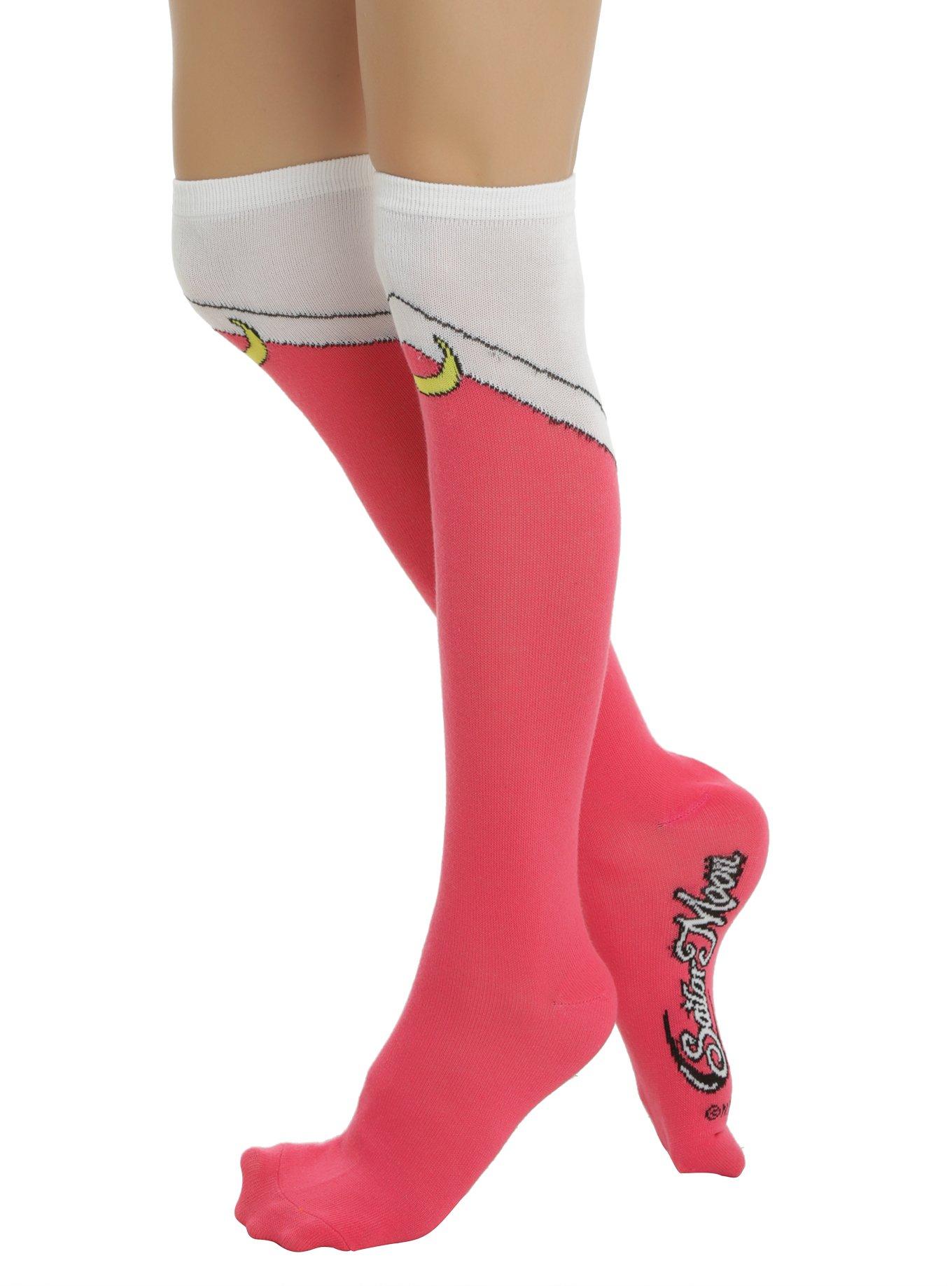 Sailor Moon Sailor Chibi Moon Pink Costume Knee Socks, , alternate
