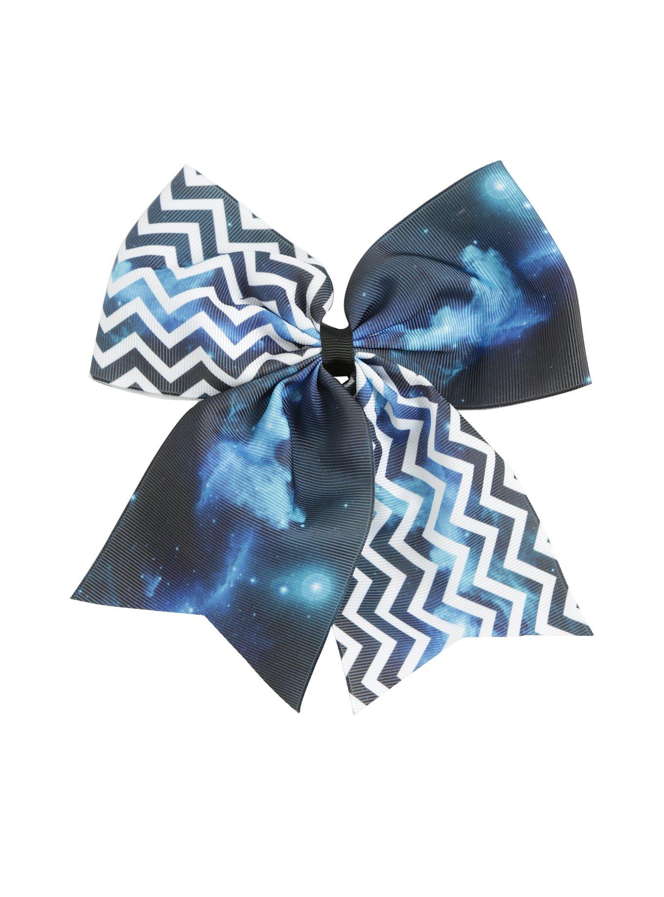 Chevron Galaxy Cheer Hair Bow, , alternate