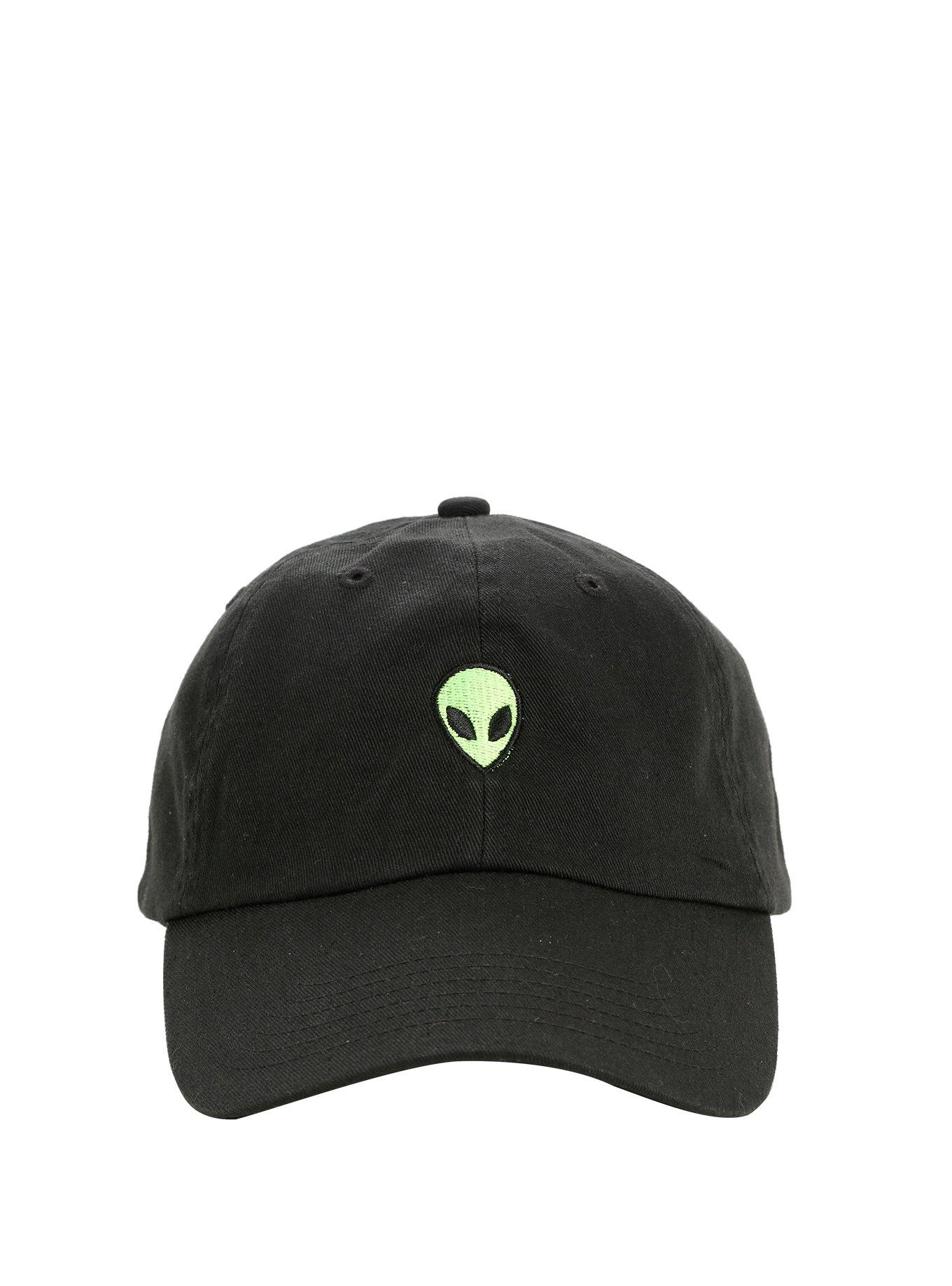 Black Alien Embroidered Dad Cap, , alternate