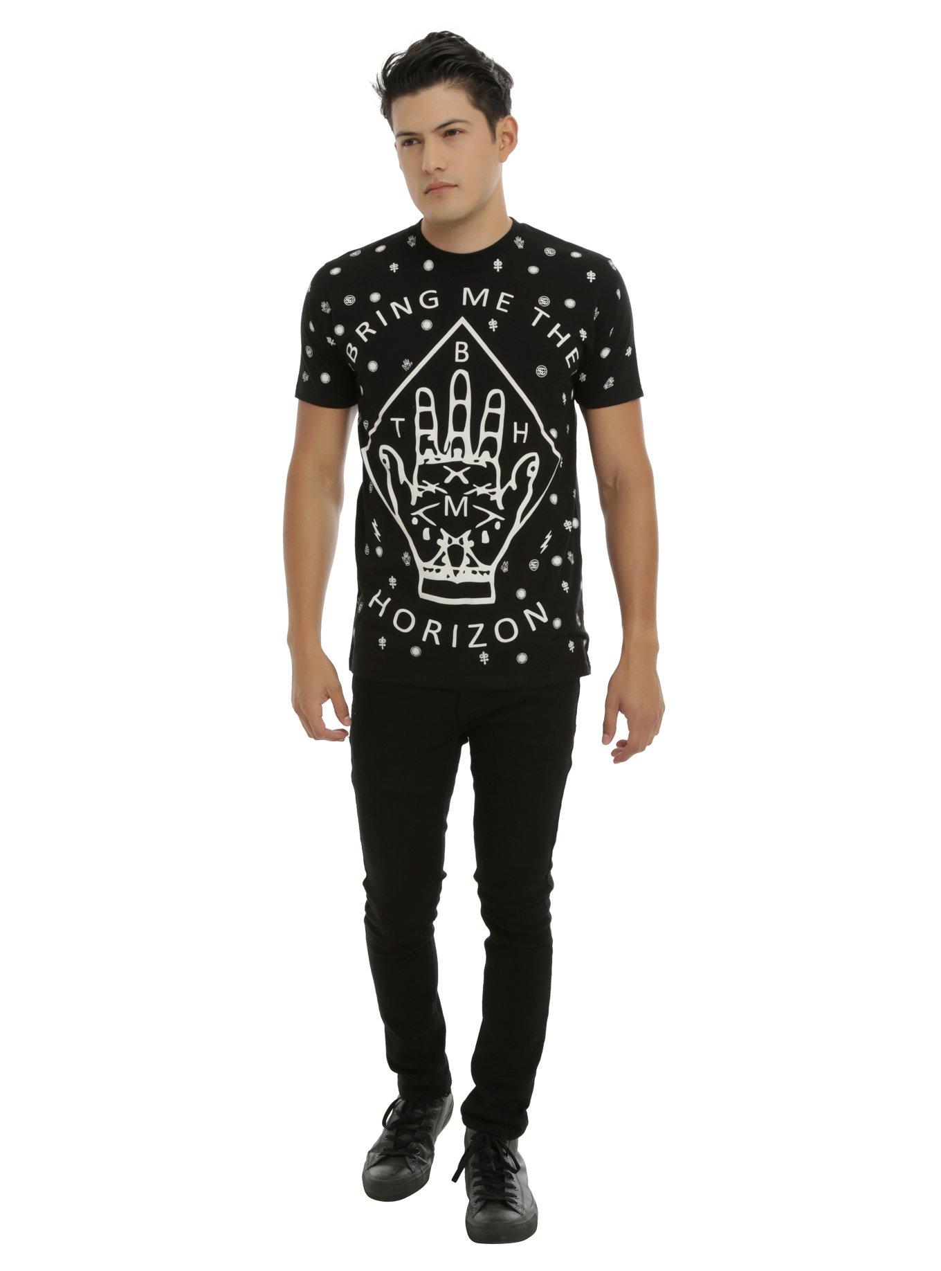 Bring Me The Horizon Diamond Hand Print T-Shirt, , alternate