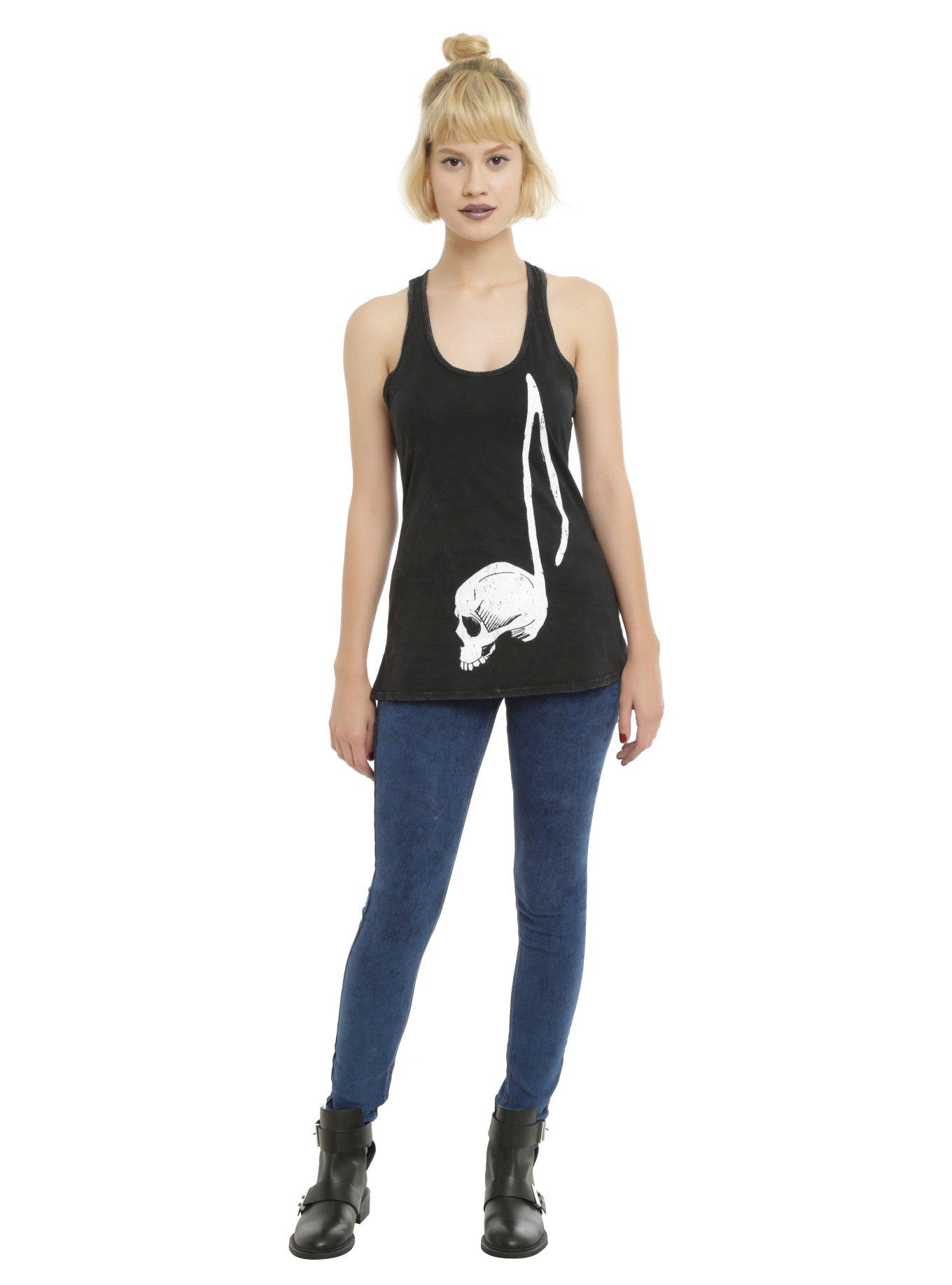 Skull Note Girls Tank Top, , alternate